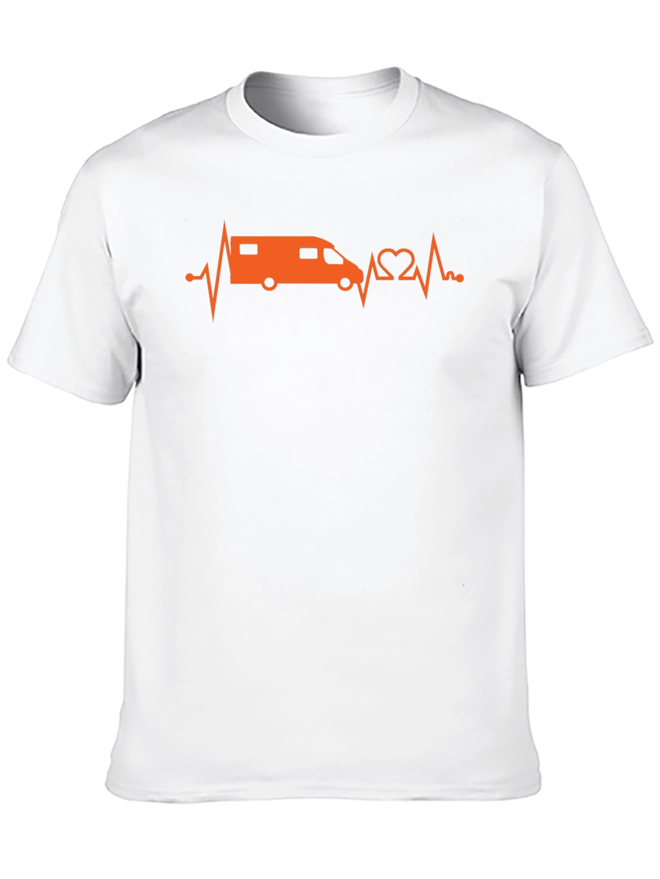Camper Van Heartbeat T-Shirt - Adventure Ready