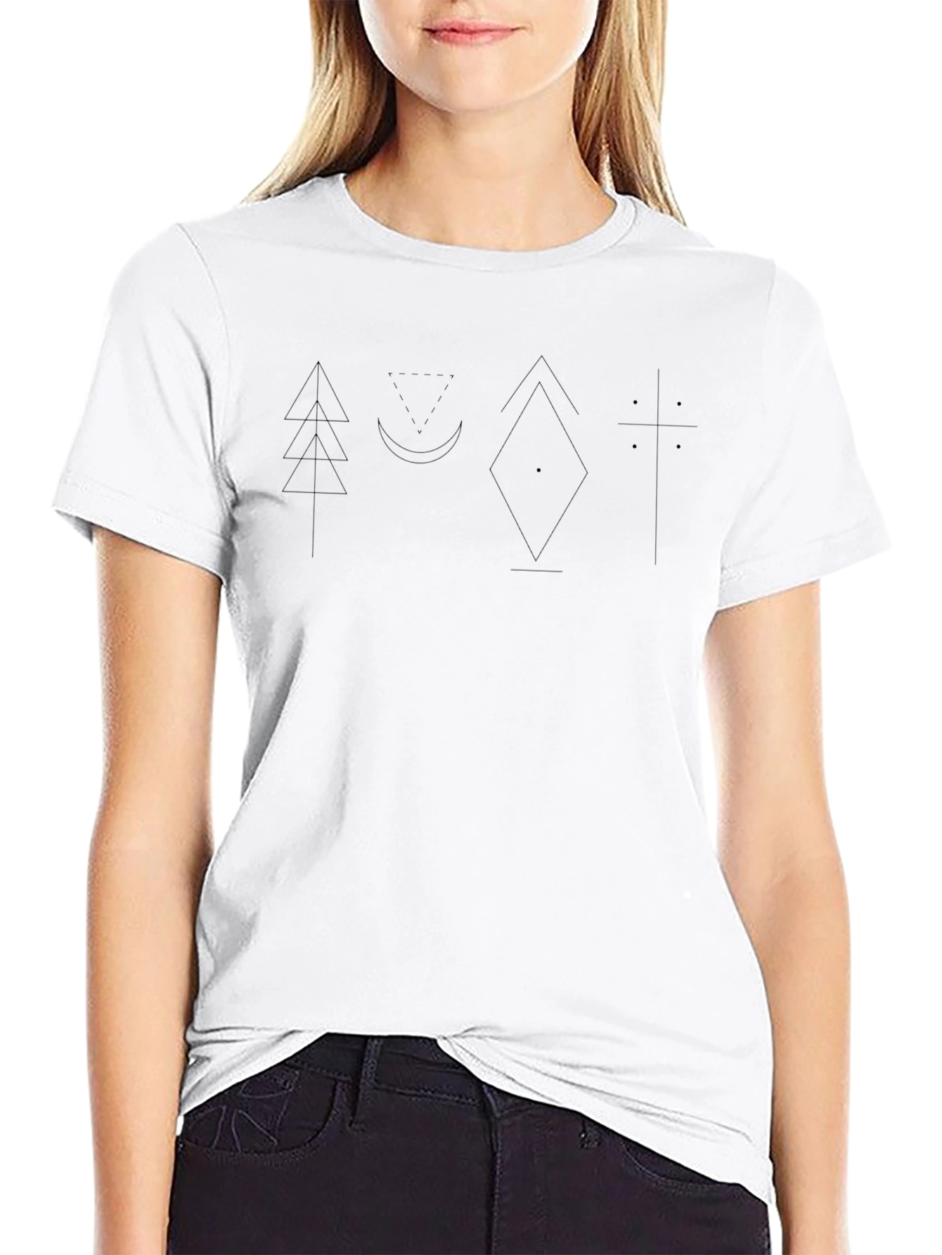 Geometric Design Black T-Shirt | Modern Graphic Tee