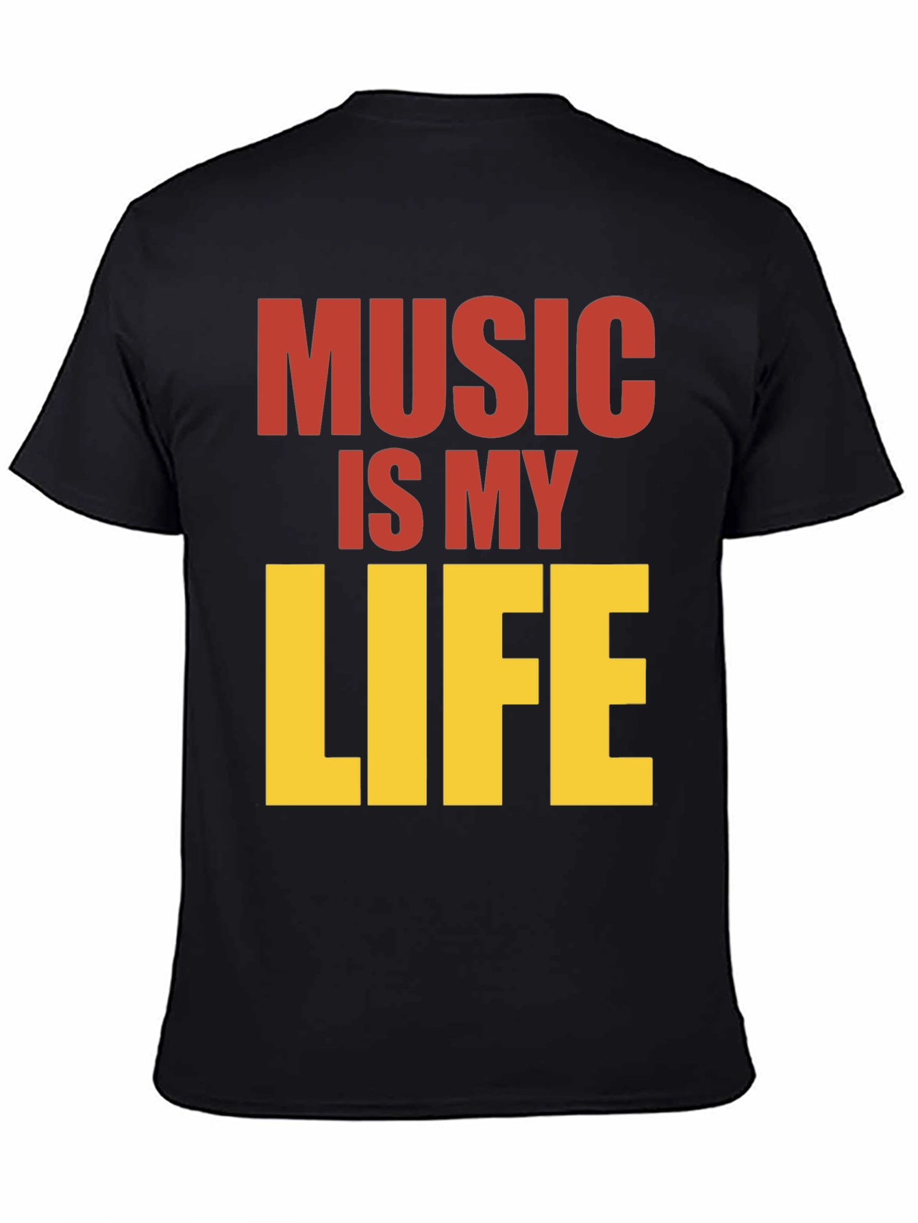 Music is My Life Graphic Tee - Black