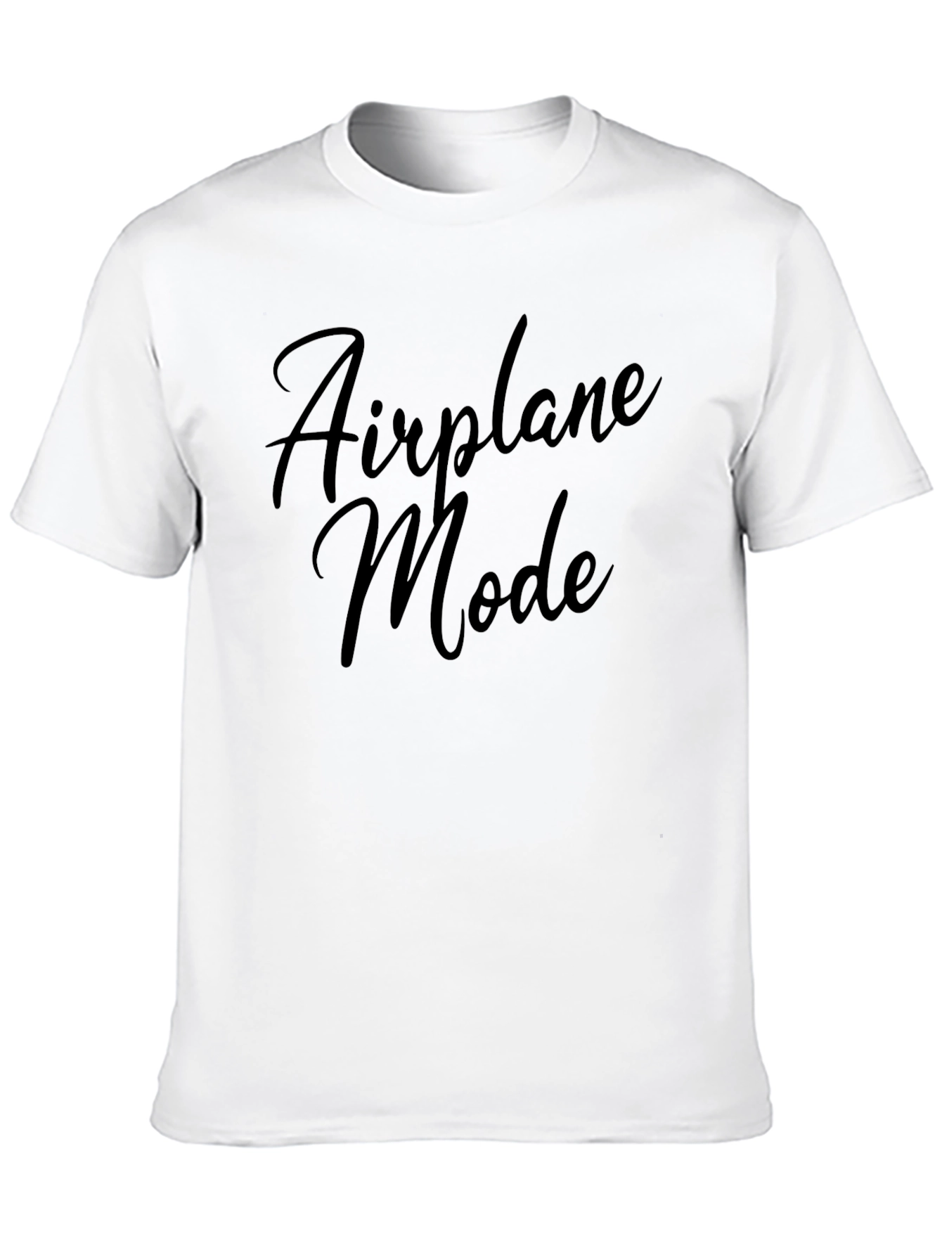 Airplane Mode Black T-Shirt Casual Graphic Tee