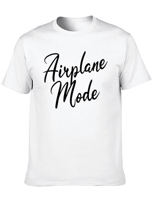 Airplane Mode Black T-Shirt Casual Graphic Tee