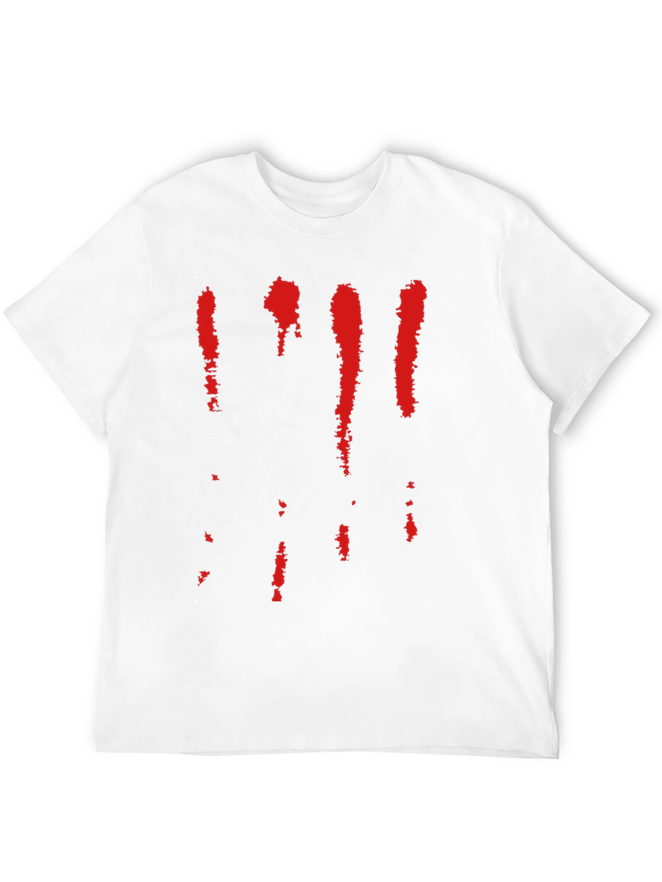 Bloody Stripe Graphic Tee - Mens Black Cotton T-Shirt