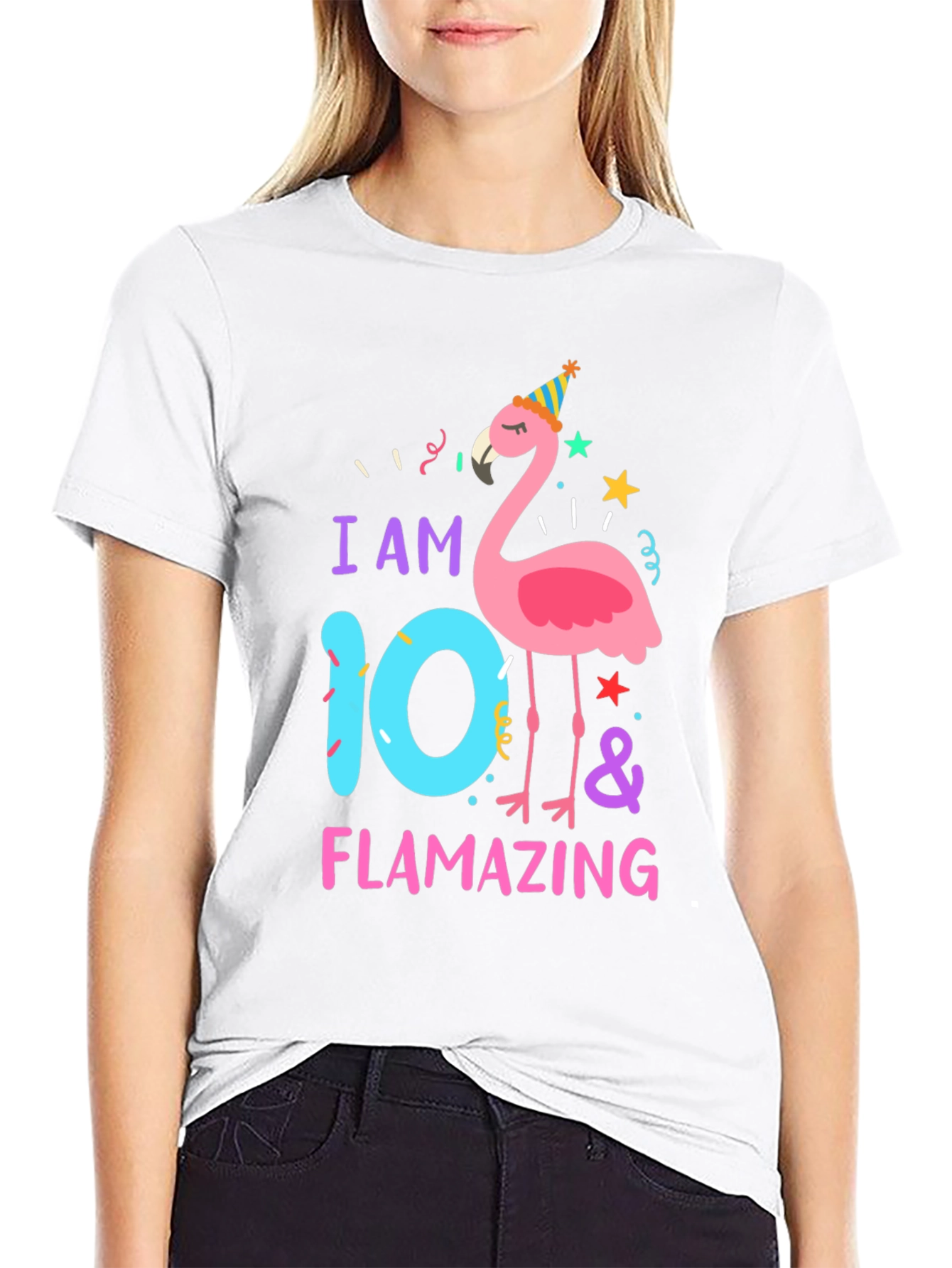 Flamazing 10th Birthday T-Shirt - Flamingo Party