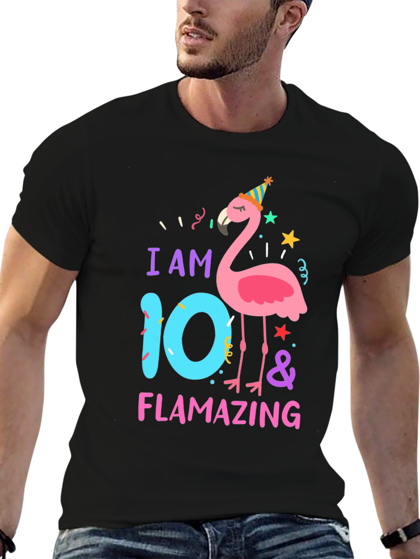 Flamazing 10th Birthday T-Shirt - Flamingo Party