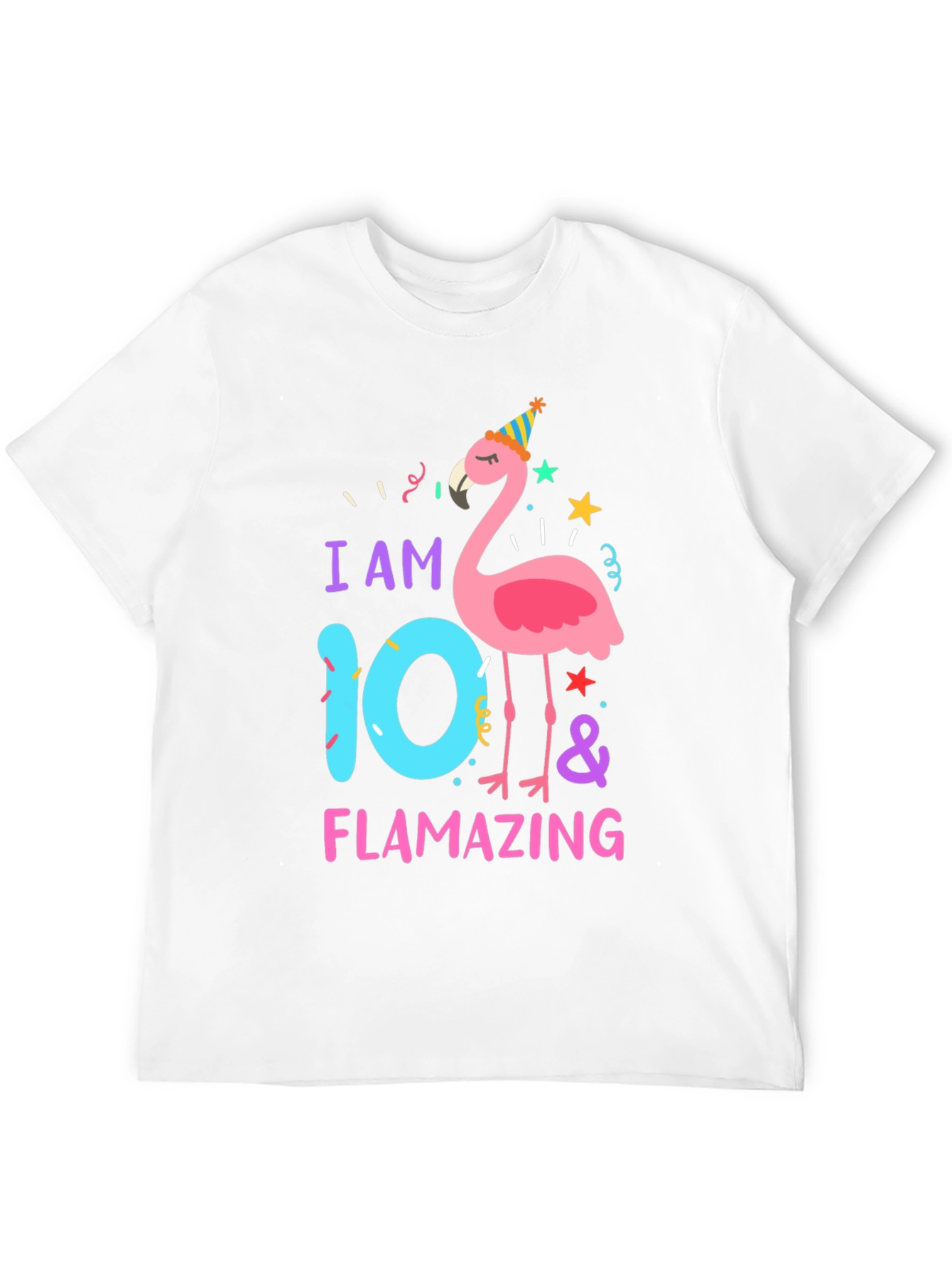 Flamazing 10th Birthday T-Shirt - Flamingo Party