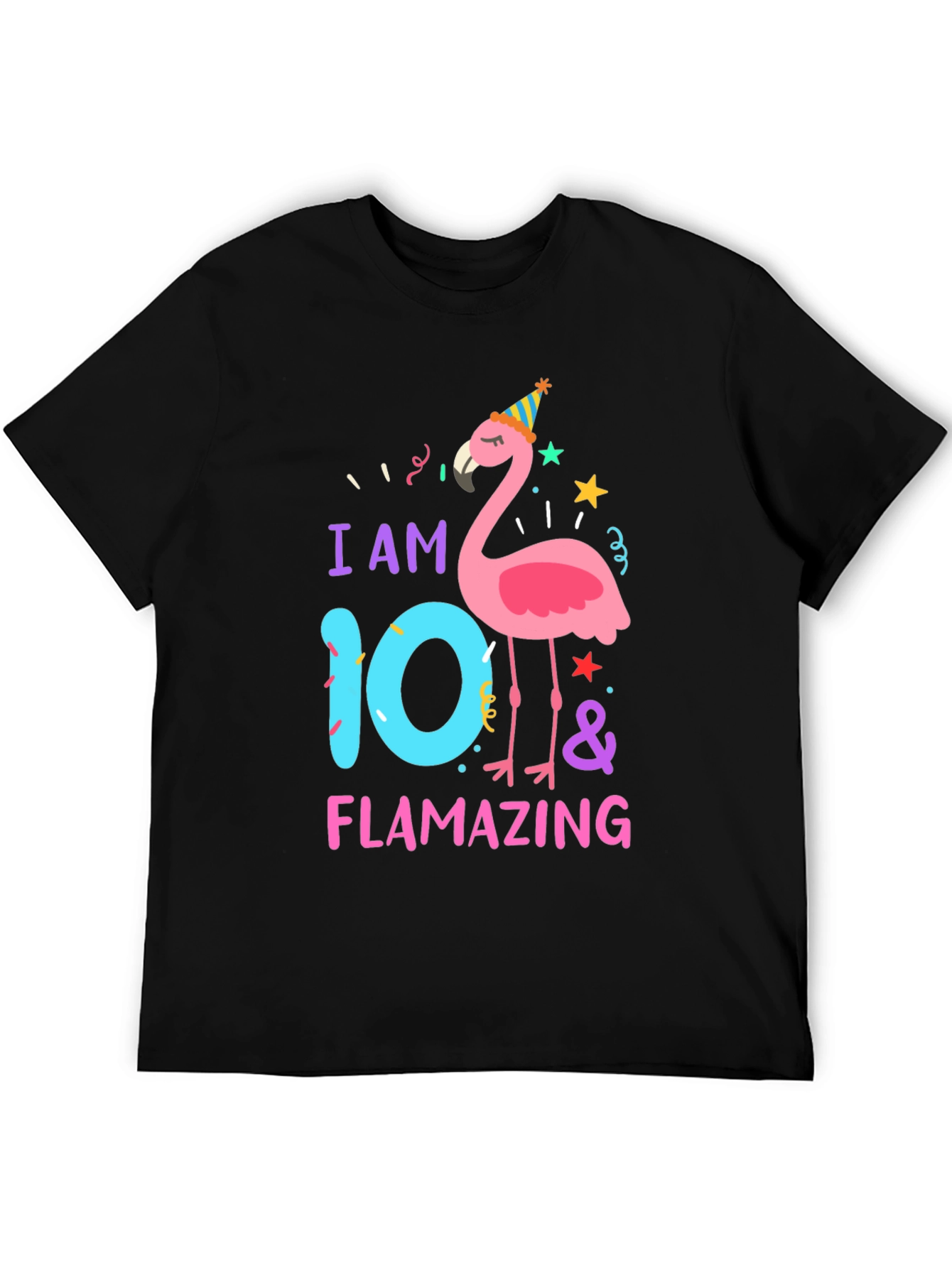 Flamazing 10th Birthday T-Shirt - Flamingo Party