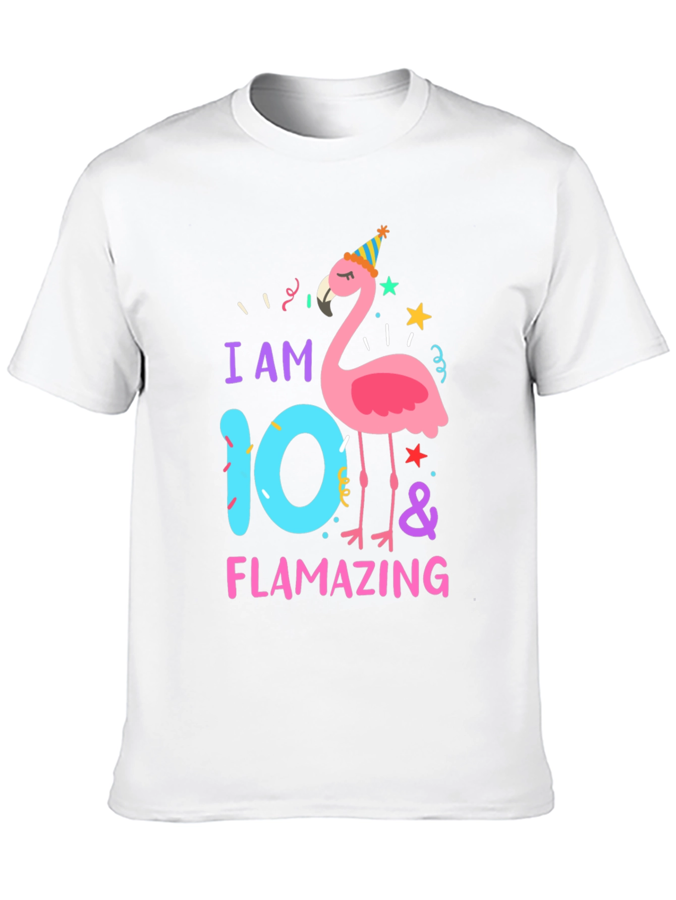 Flamazing 10th Birthday T-Shirt - Flamingo Party