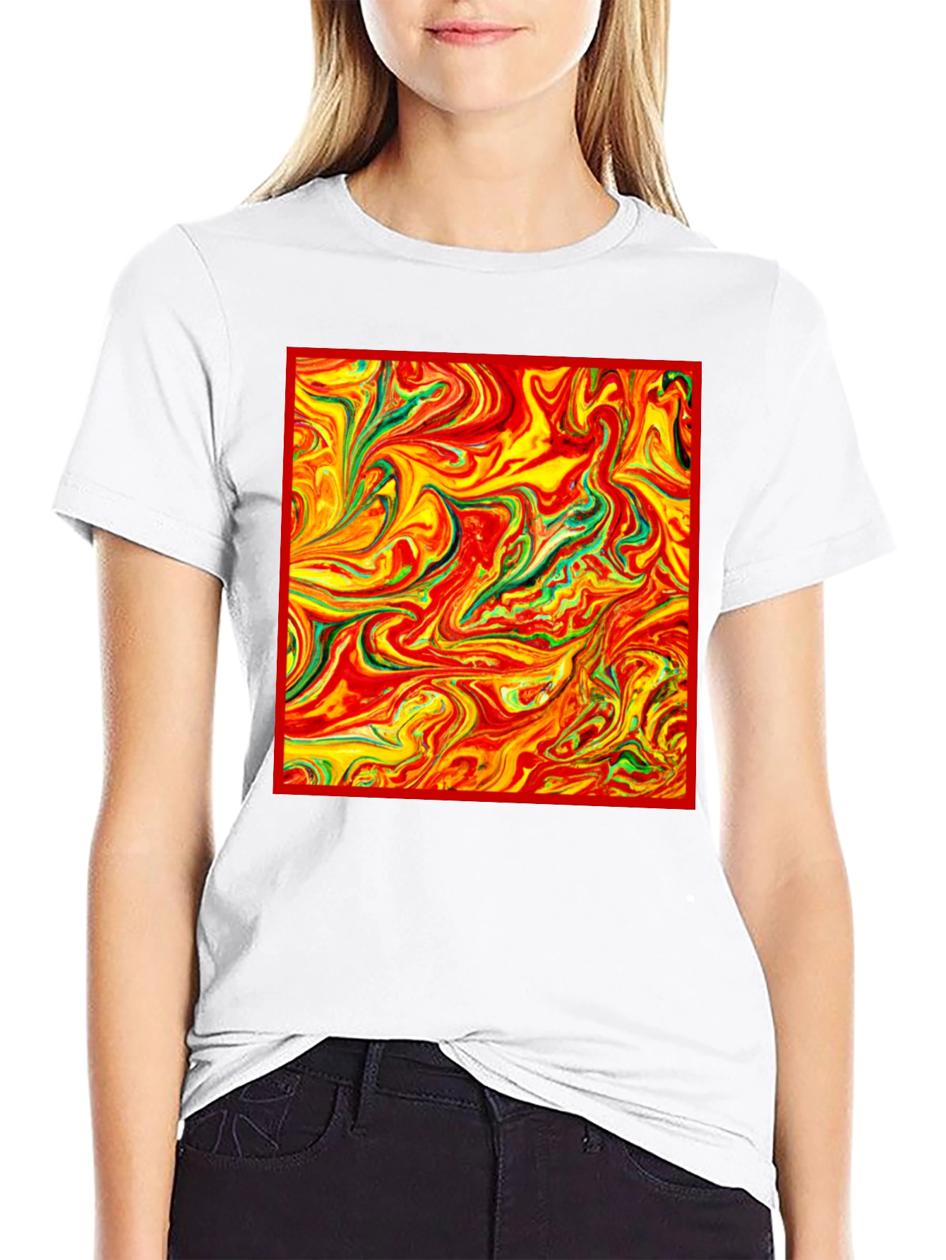 Abstract Swirl Tee - Vivid Artistic Print