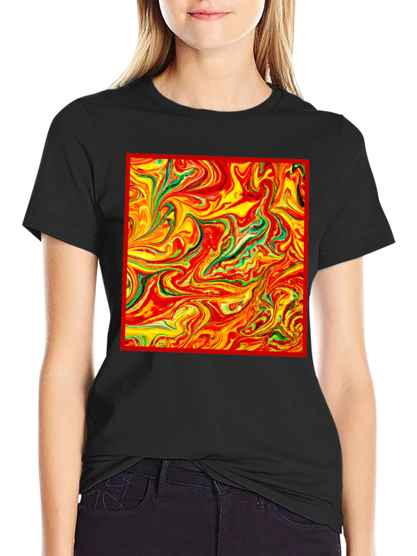 Abstract Swirl Tee - Vivid Artistic Print