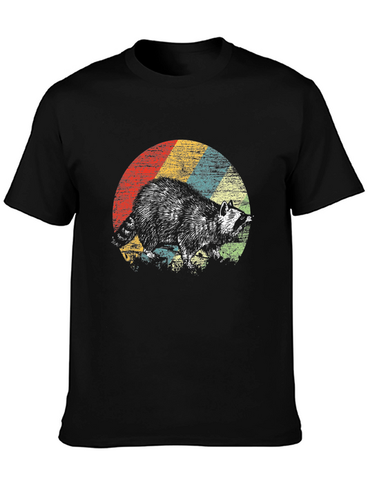 Retro Raccoon Graphic Tee - Vintage Style Comfort