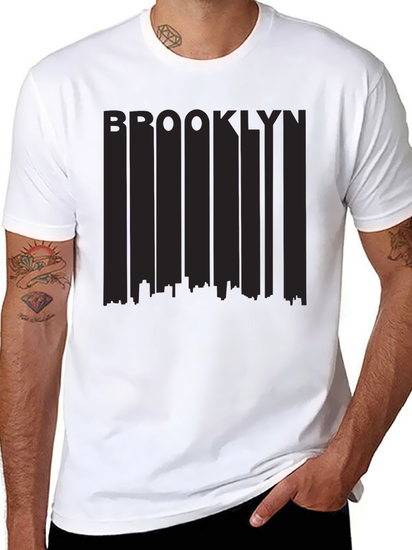 Brooklyn Skyline Graphic Tee - Black