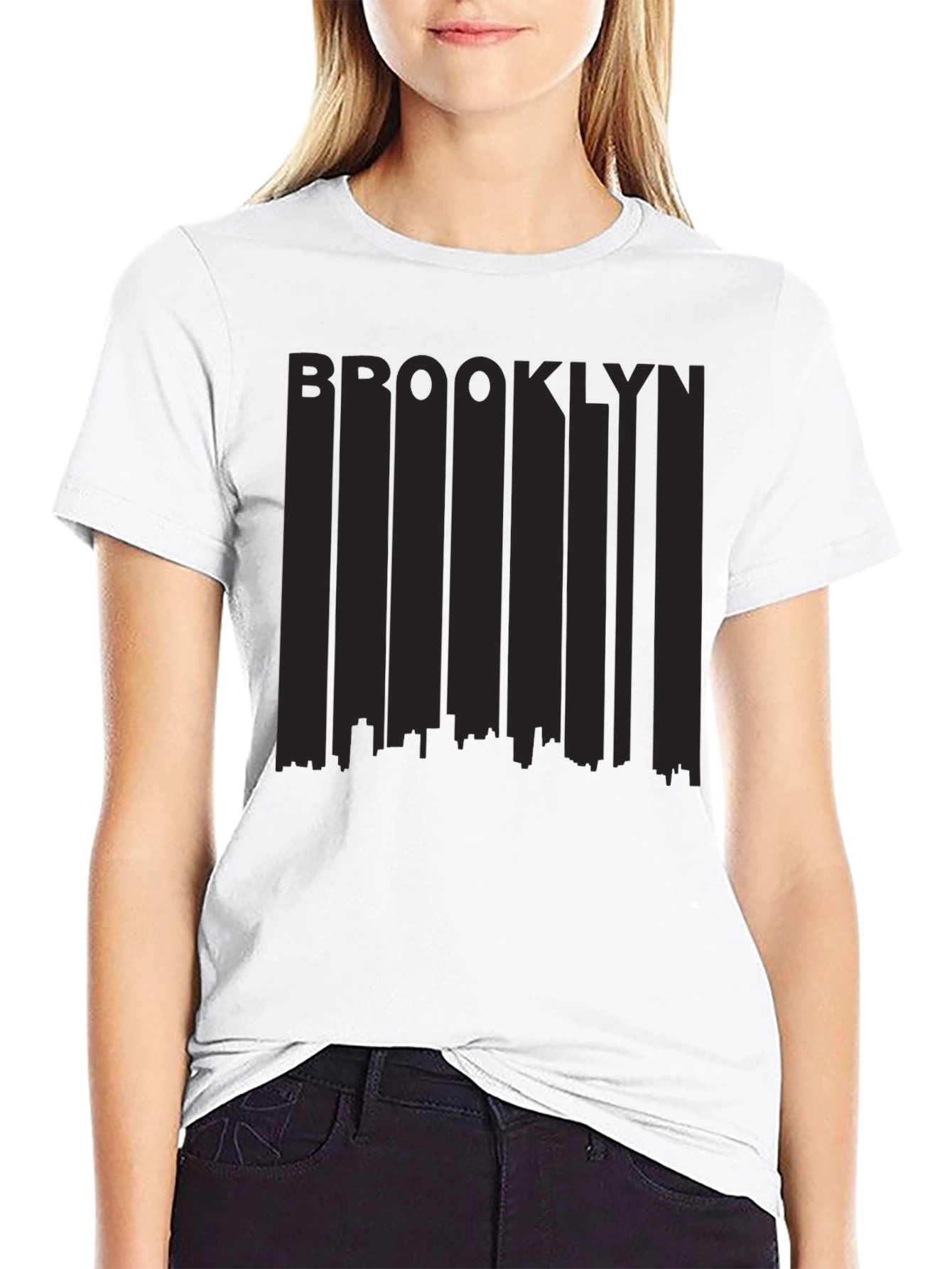 Brooklyn Skyline Graphic Tee - Black