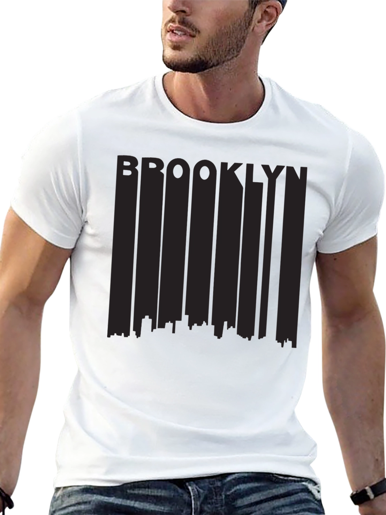 Brooklyn Skyline Graphic Tee - Black