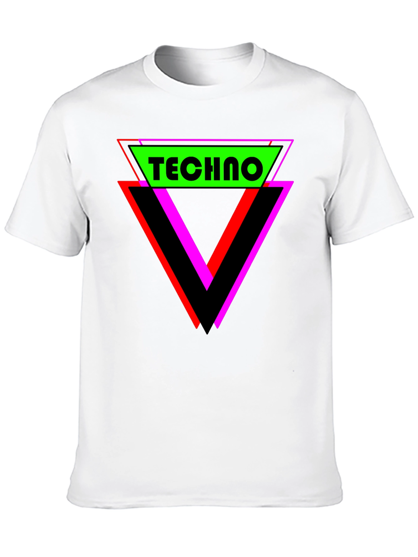 Retro Techno Graphic T-Shirt - Black
