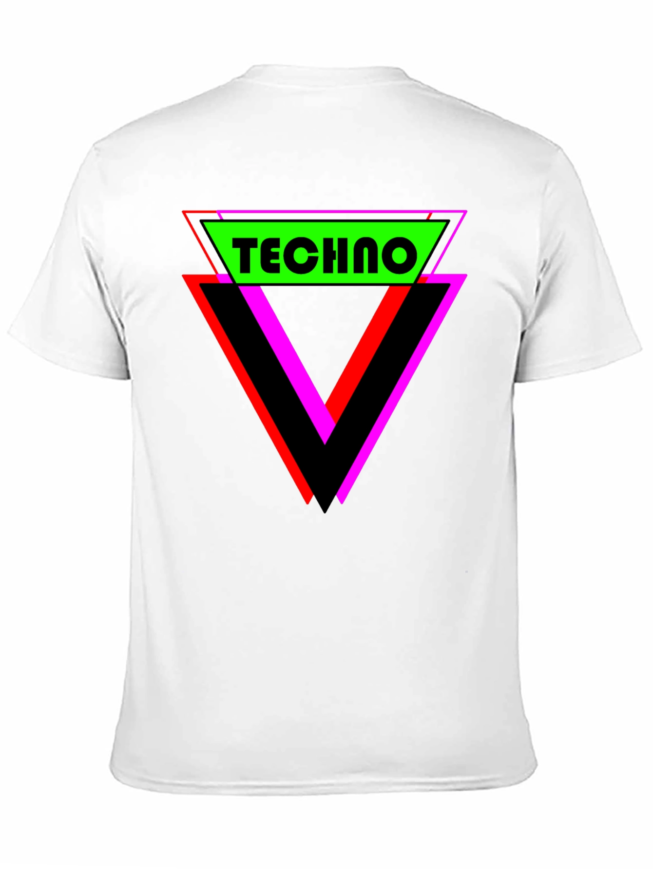 Retro Techno Graphic T-Shirt - Black
