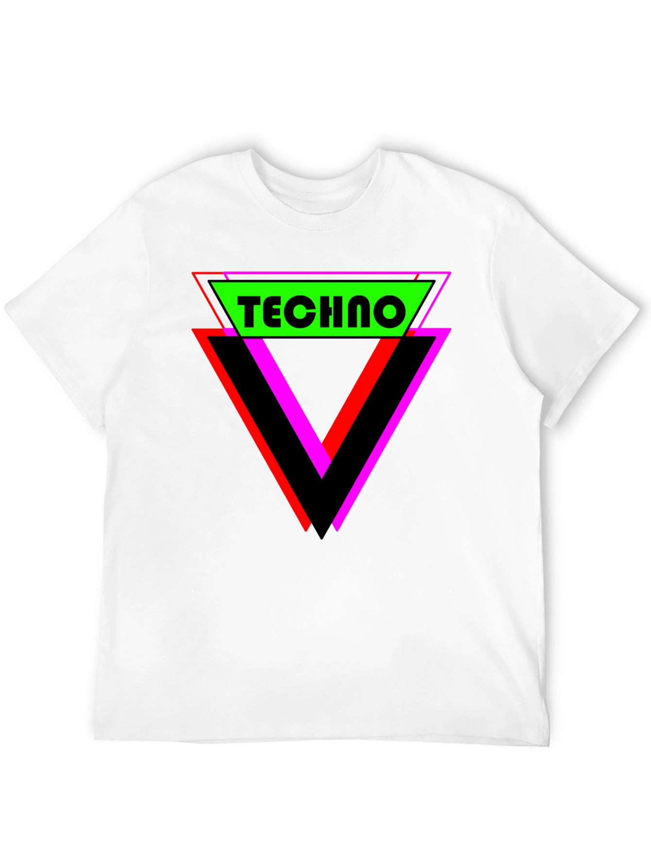 Retro Techno Graphic T-Shirt - Black