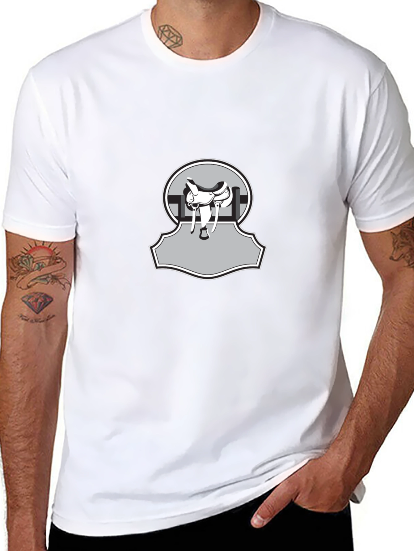 Saddle Graphic Tee - Equestrian Style