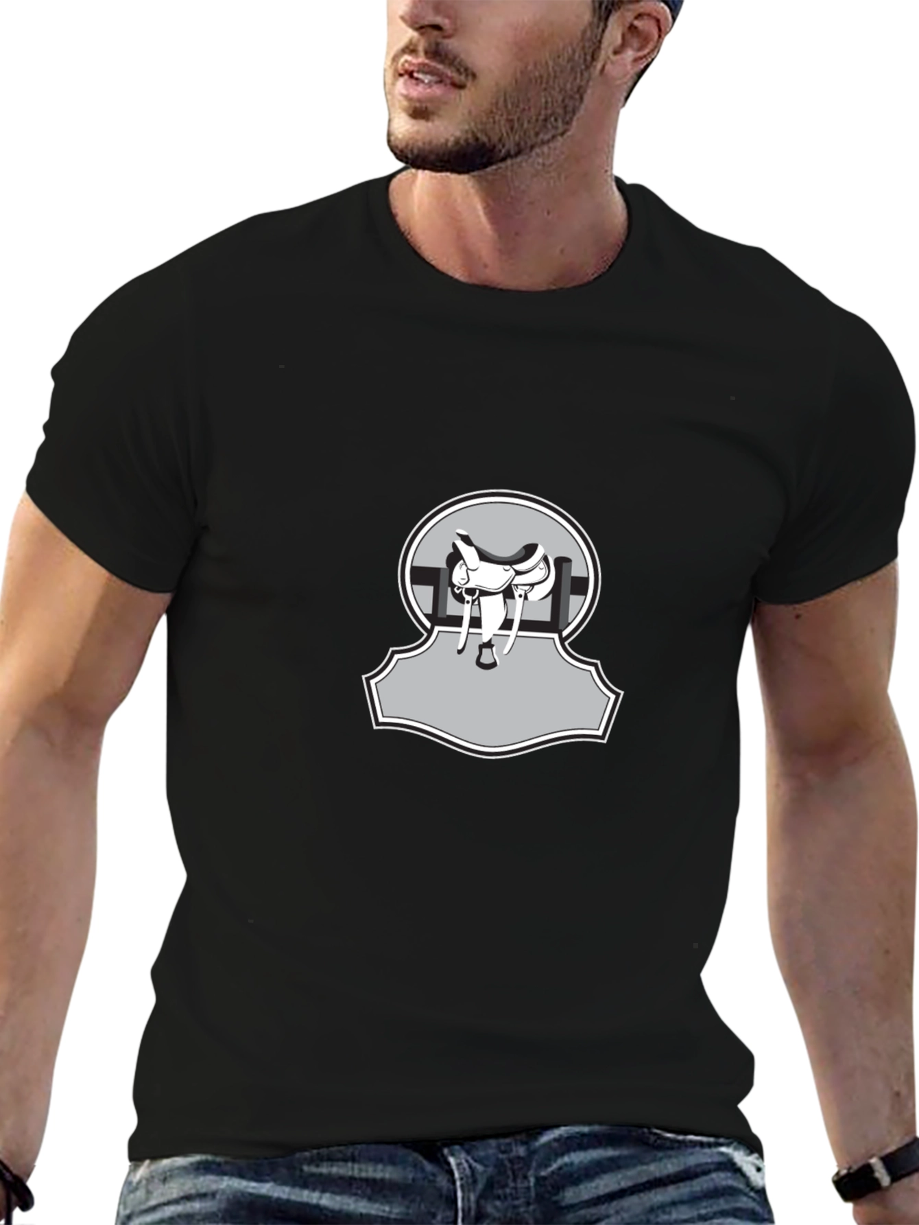 Saddle Graphic Tee - Equestrian Style