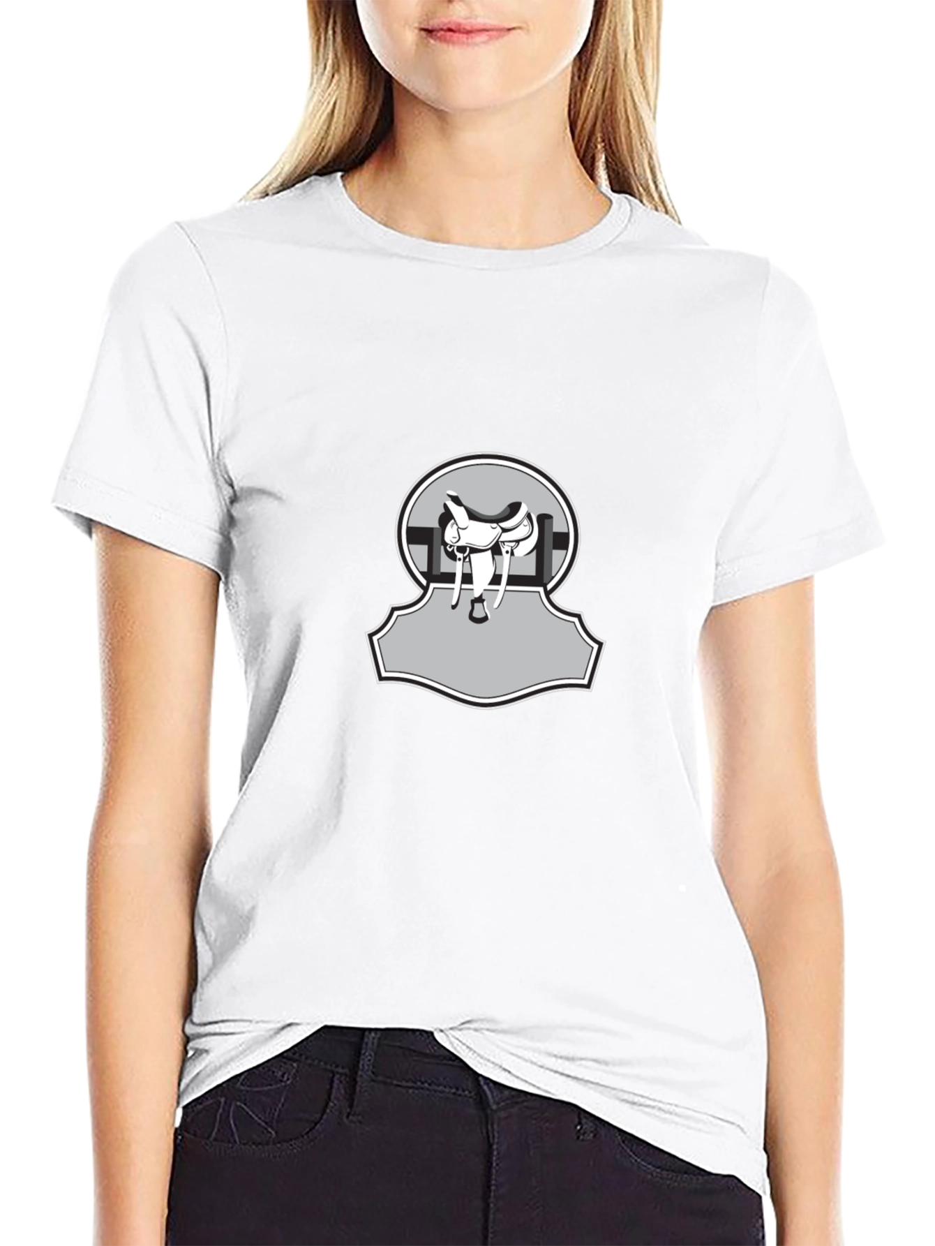 Saddle Graphic Tee - Equestrian Style