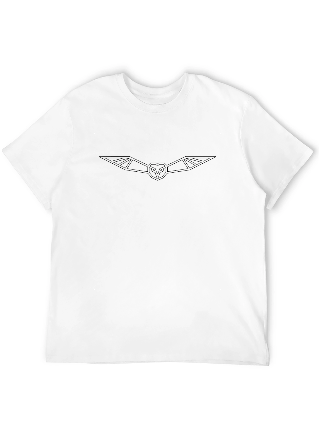 Black Tee with Minimalist Owl Design