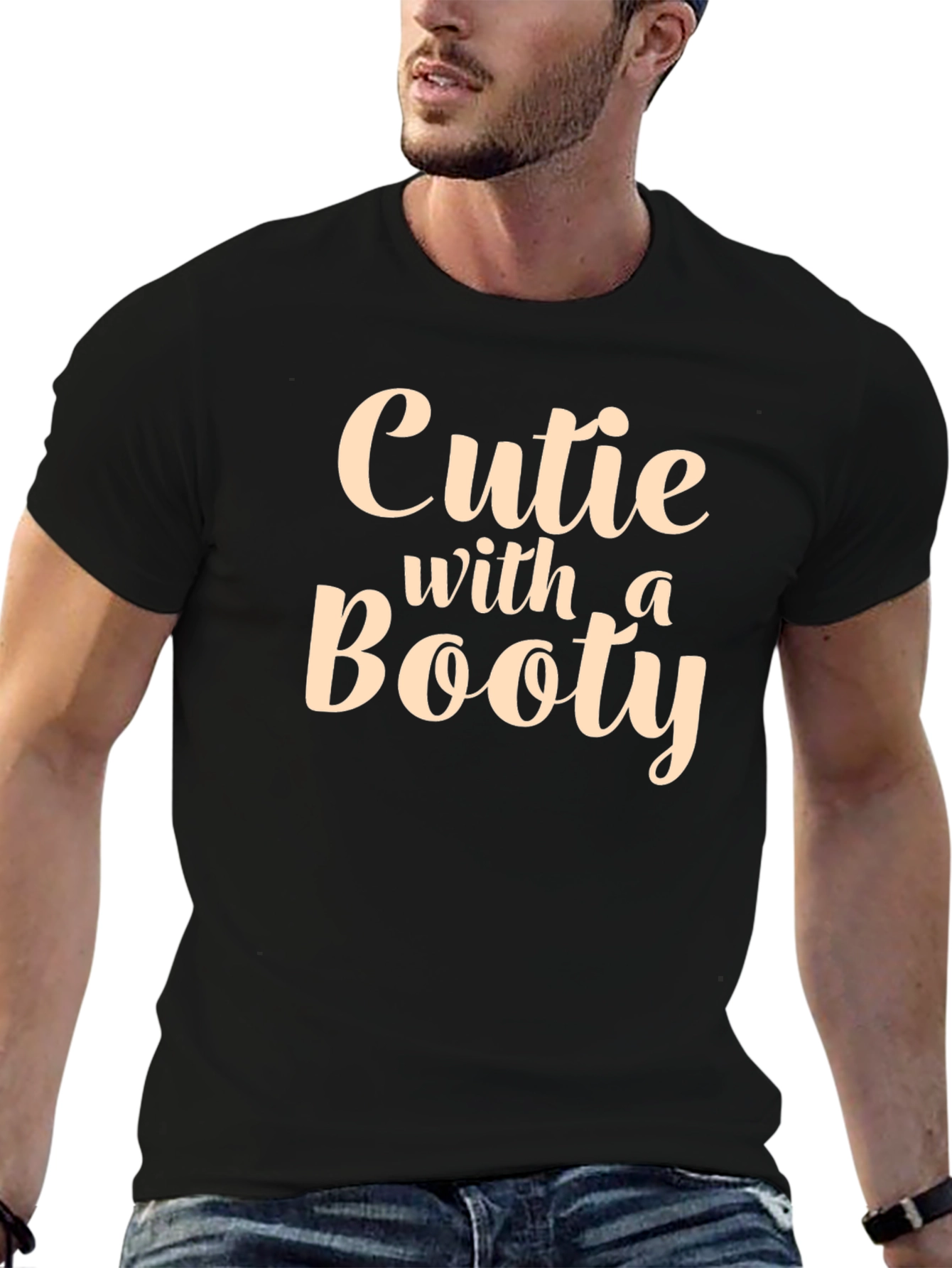 Cutie With A Booty Black T-Shirt