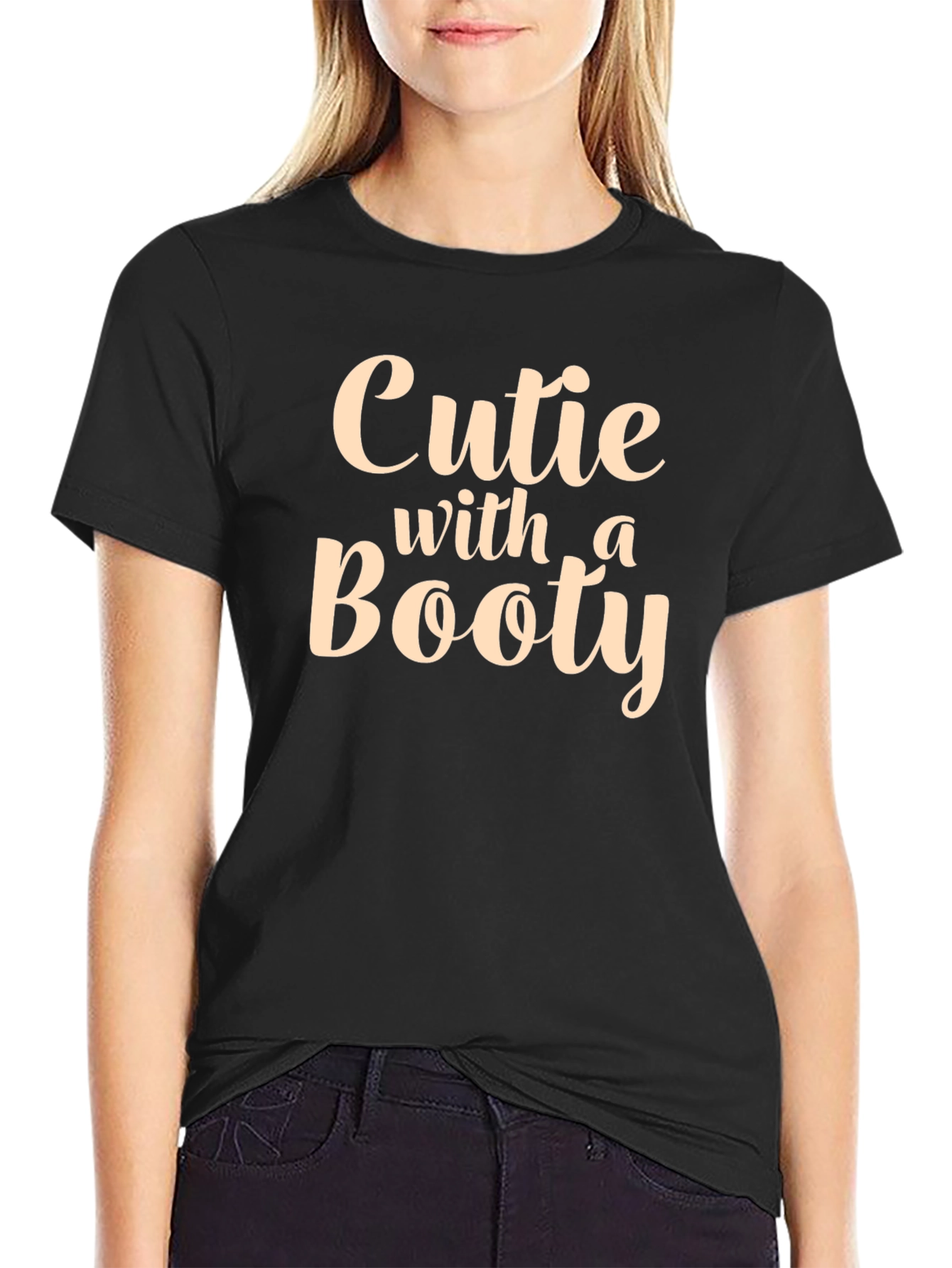 Cutie With A Booty Black T-Shirt