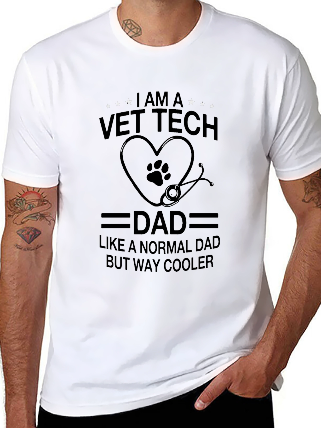 Vet Tech Dad T-Shirt - Way Cooler Dad