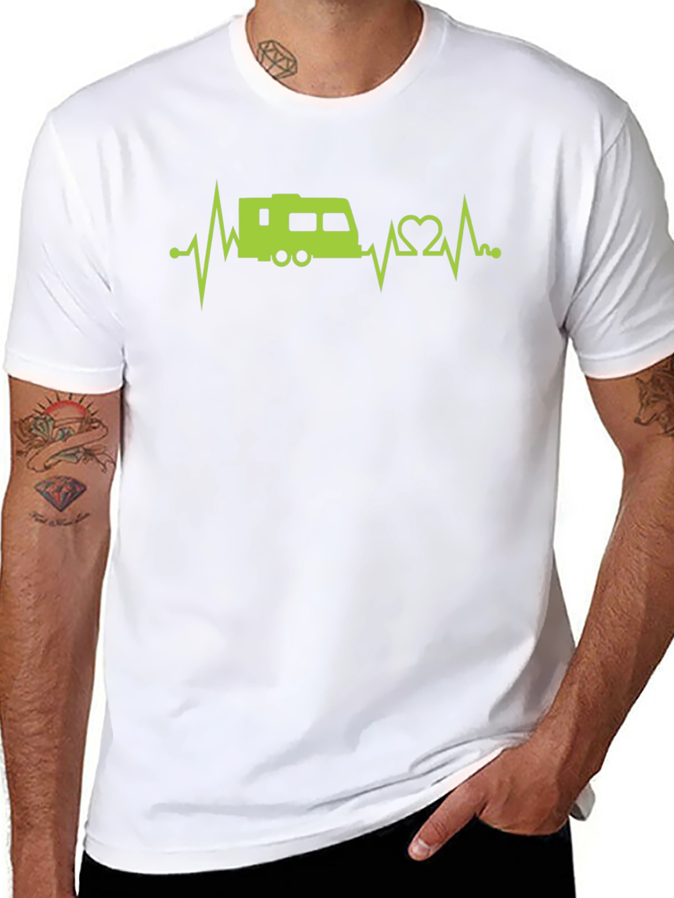 RV Heartbeat T-Shirt - Camping Lover Tee