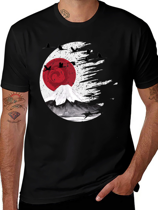 Japanese Sunrise Mountain Graphic Tee