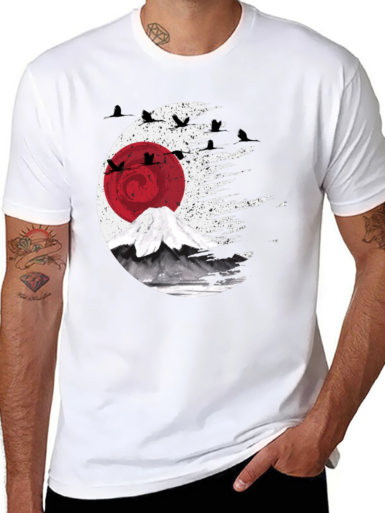 Japanese Sunrise Mountain Graphic Tee