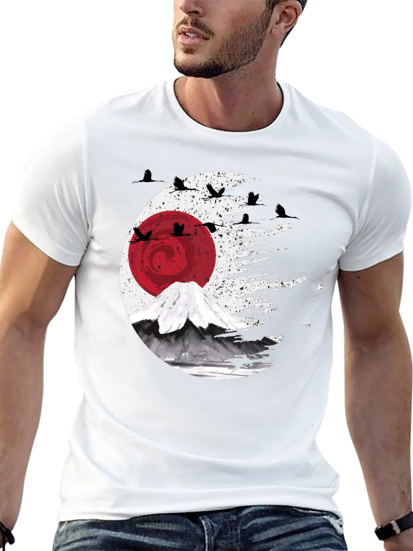 Japanese Sunrise Mountain Graphic Tee