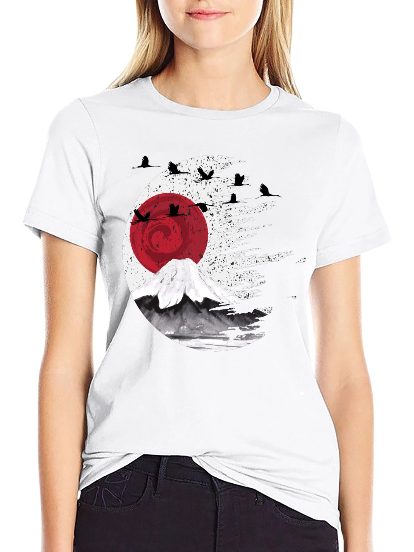 Japanese Sunrise Mountain Graphic Tee