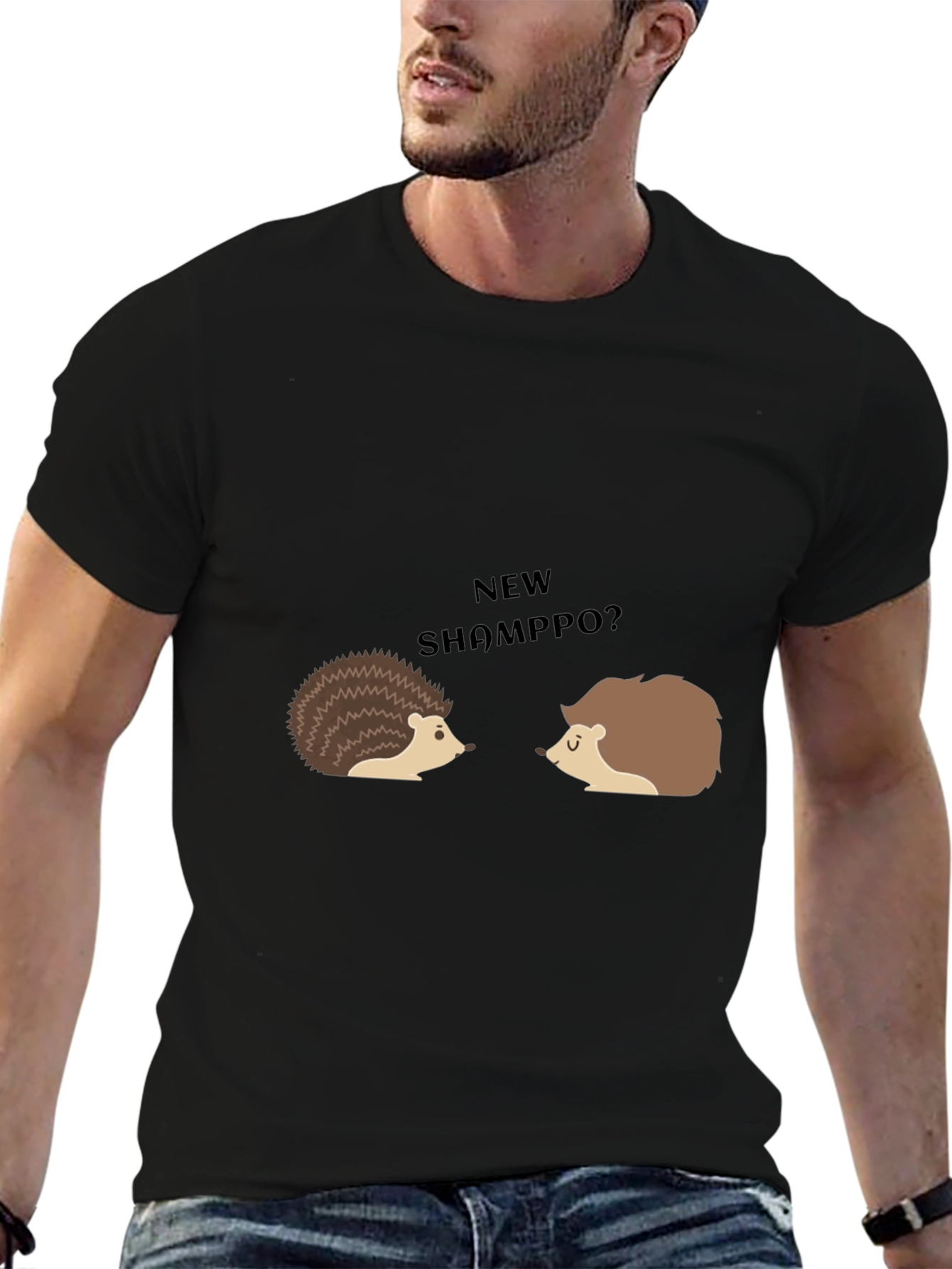 Funny Hedgehog T-Shirt - New ShampPO?