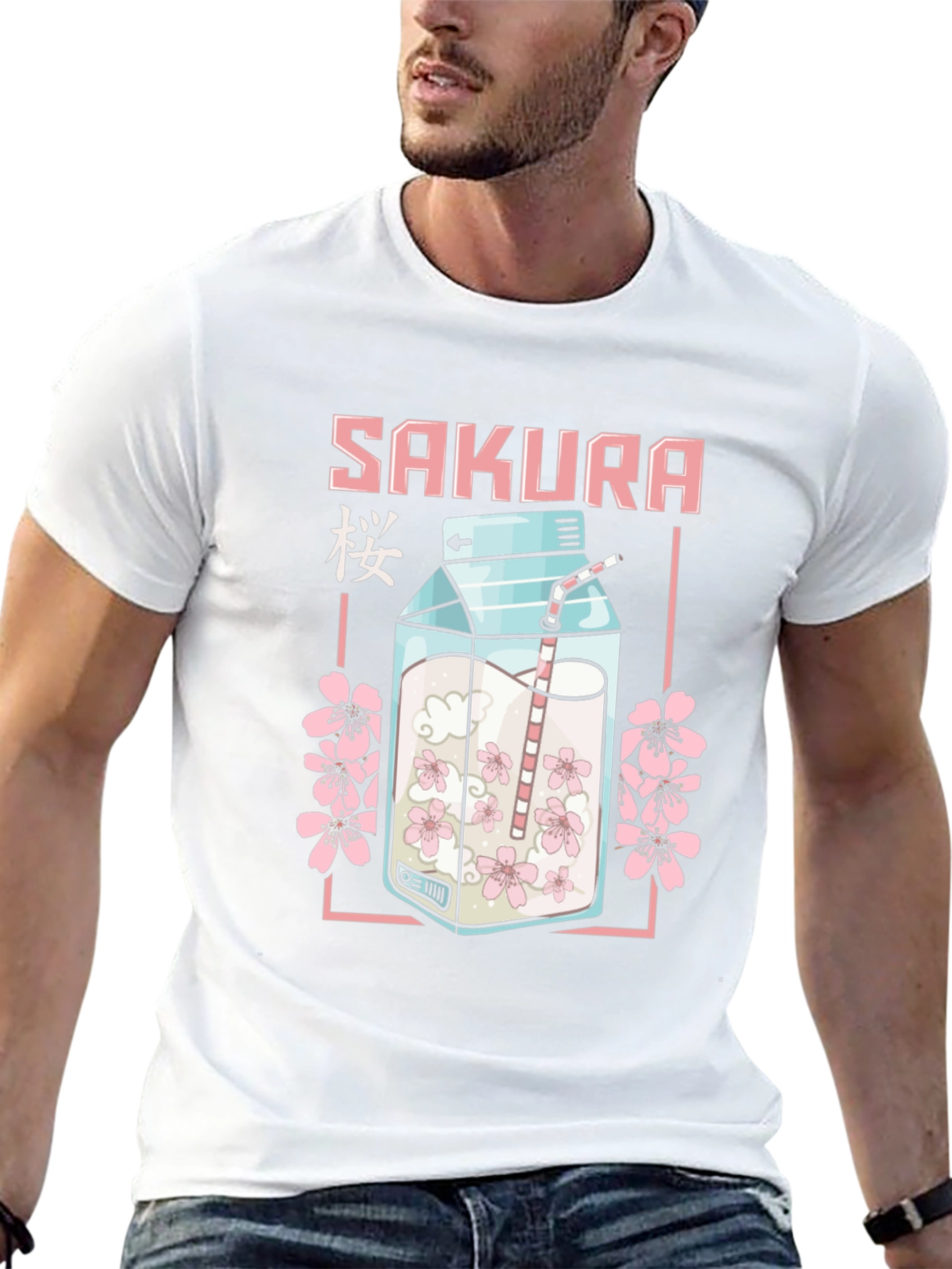 Sakura Milk Carton T-Shirt - Anime Style