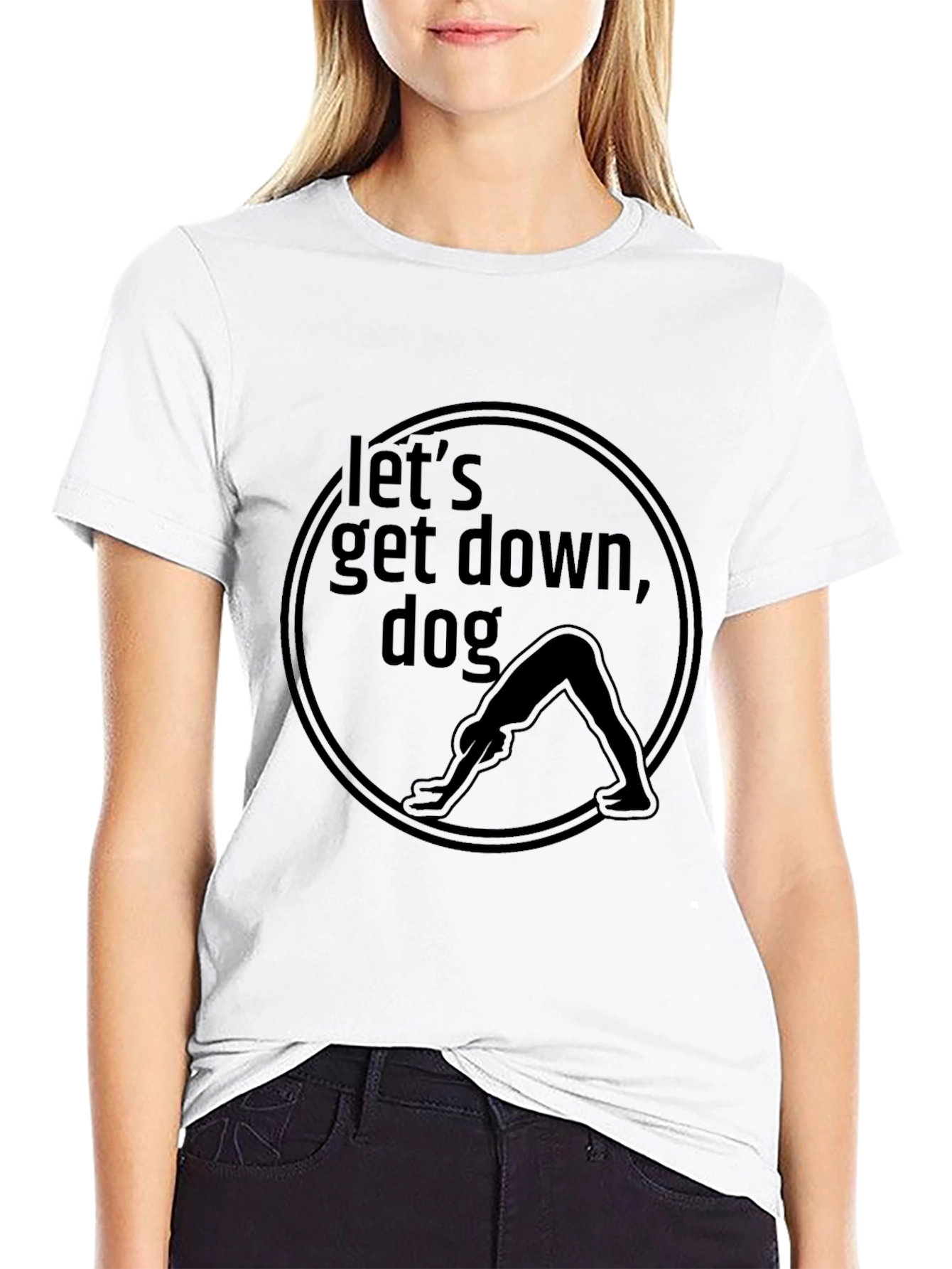 Lets Get Down Dog Yoga T-Shirt