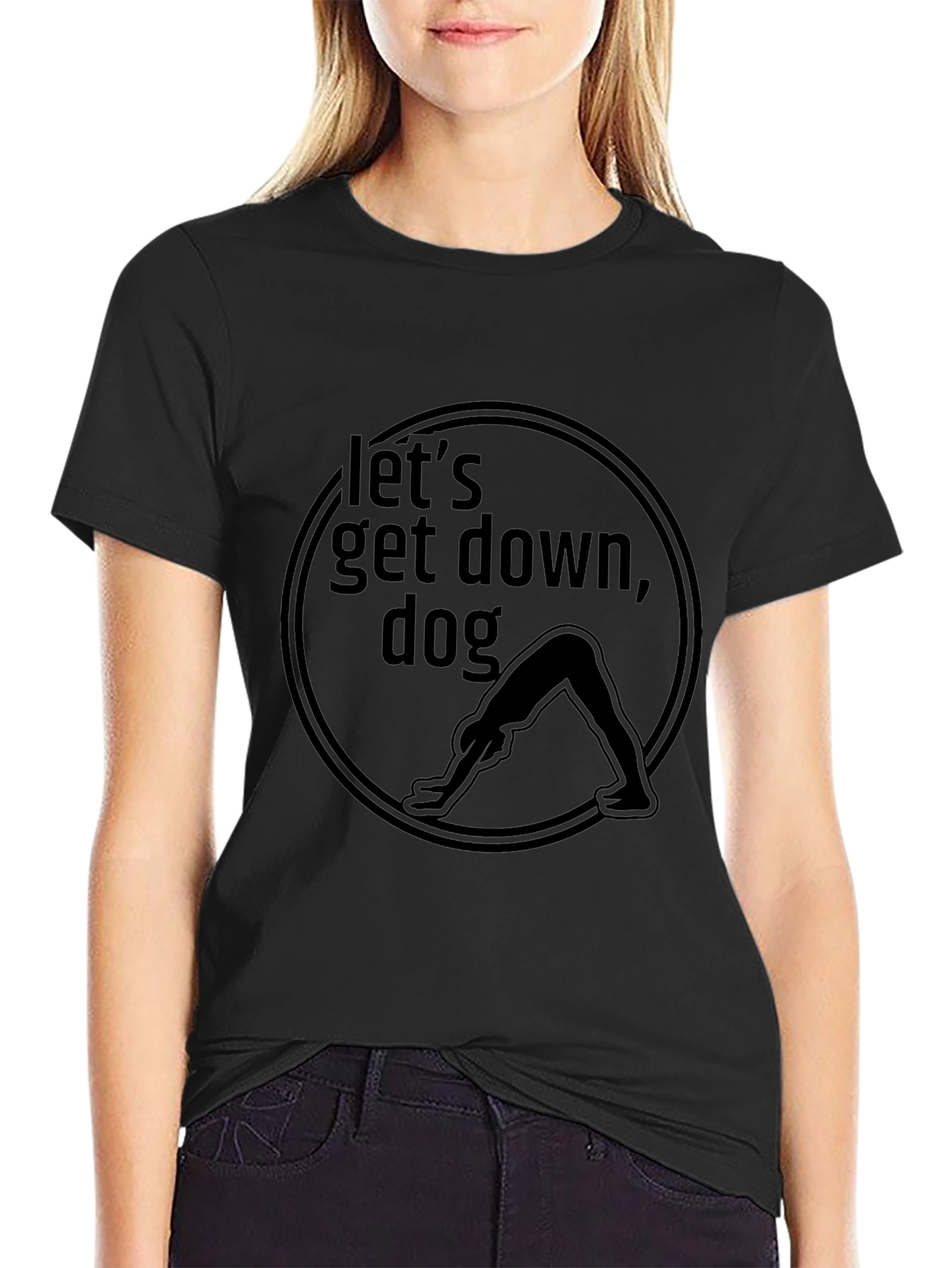 Lets Get Down Dog Yoga T-Shirt