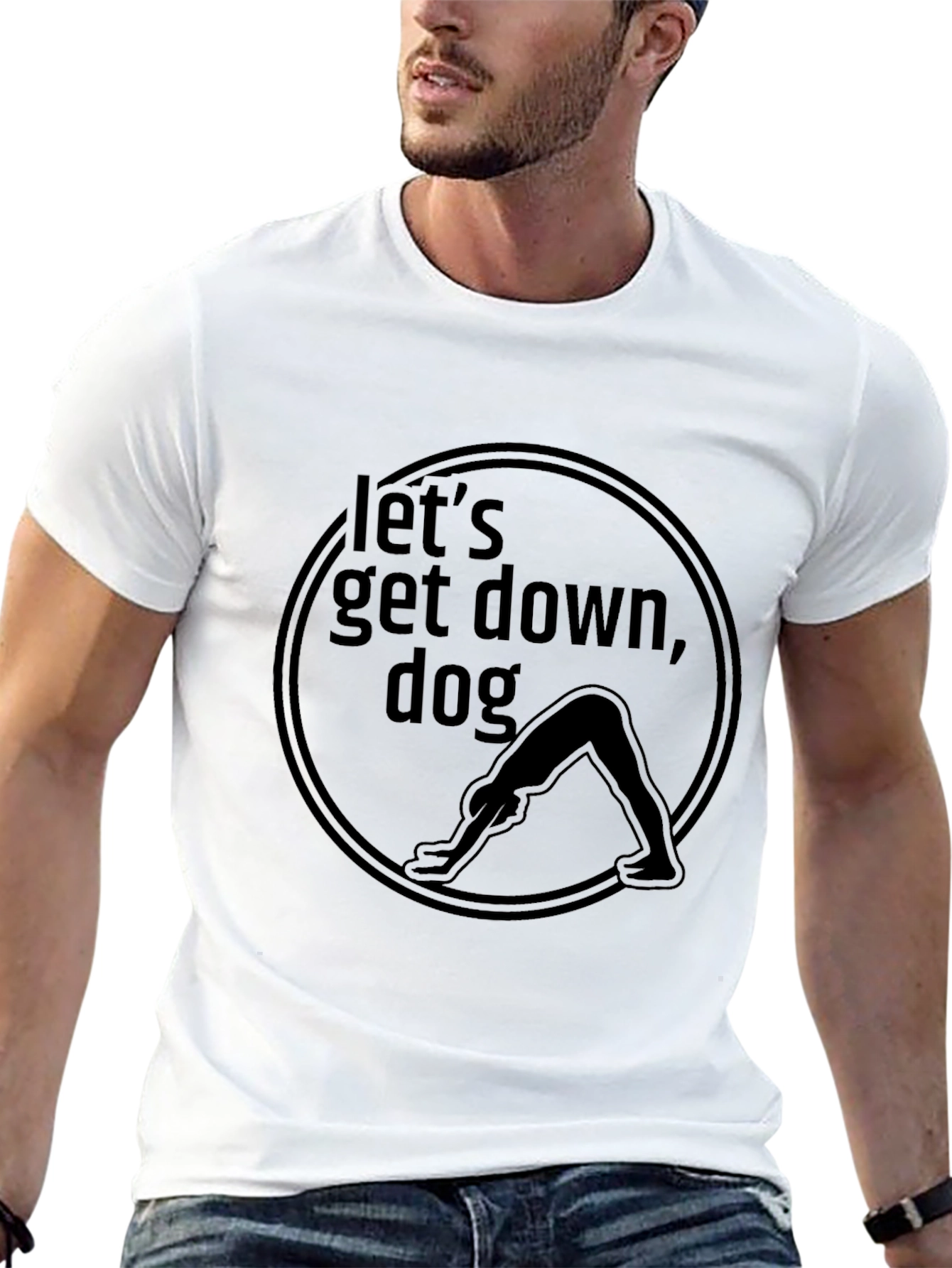 Lets Get Down Dog Yoga T-Shirt