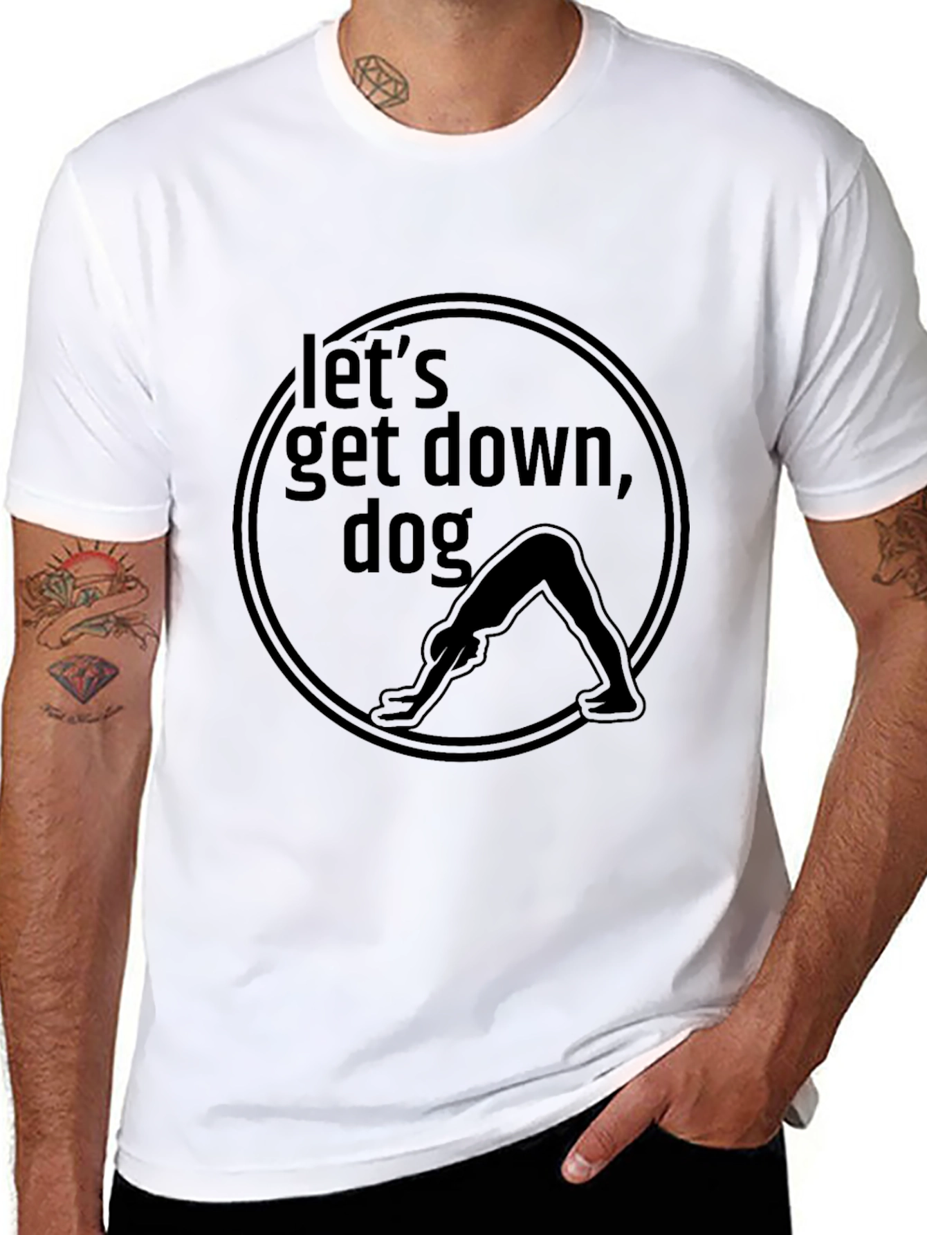 Lets Get Down Dog Yoga T-Shirt