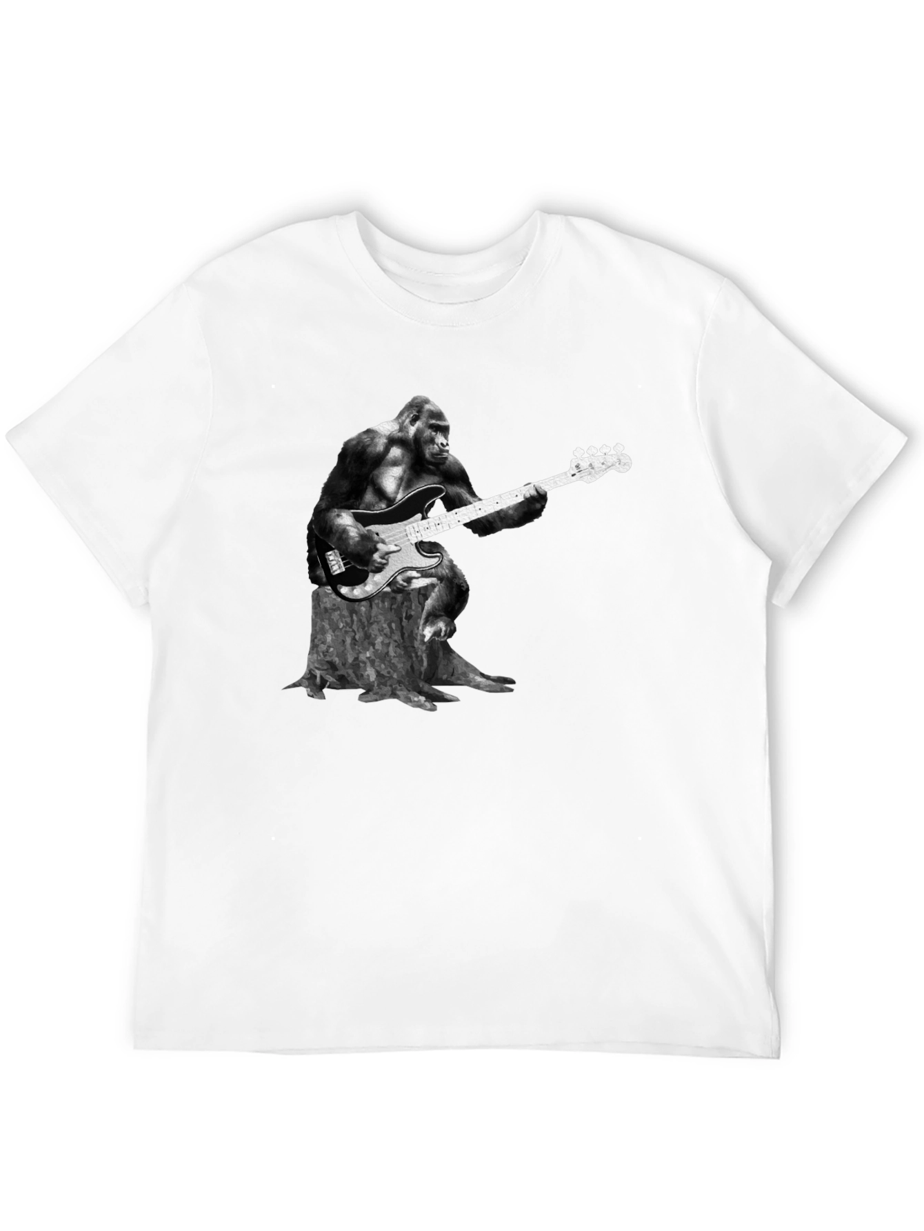 Gorilla Guitarist Graphic Tee - Black T-Shirt