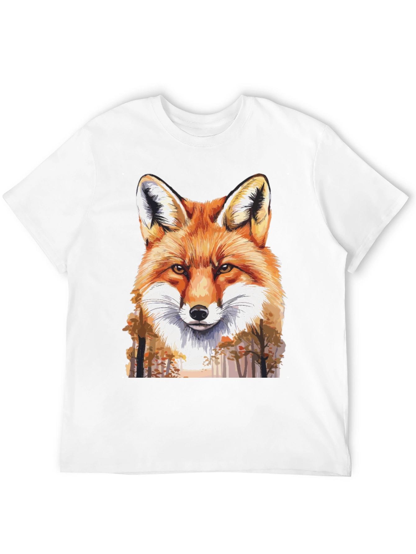 Fox Graphic Print Black T-Shirt