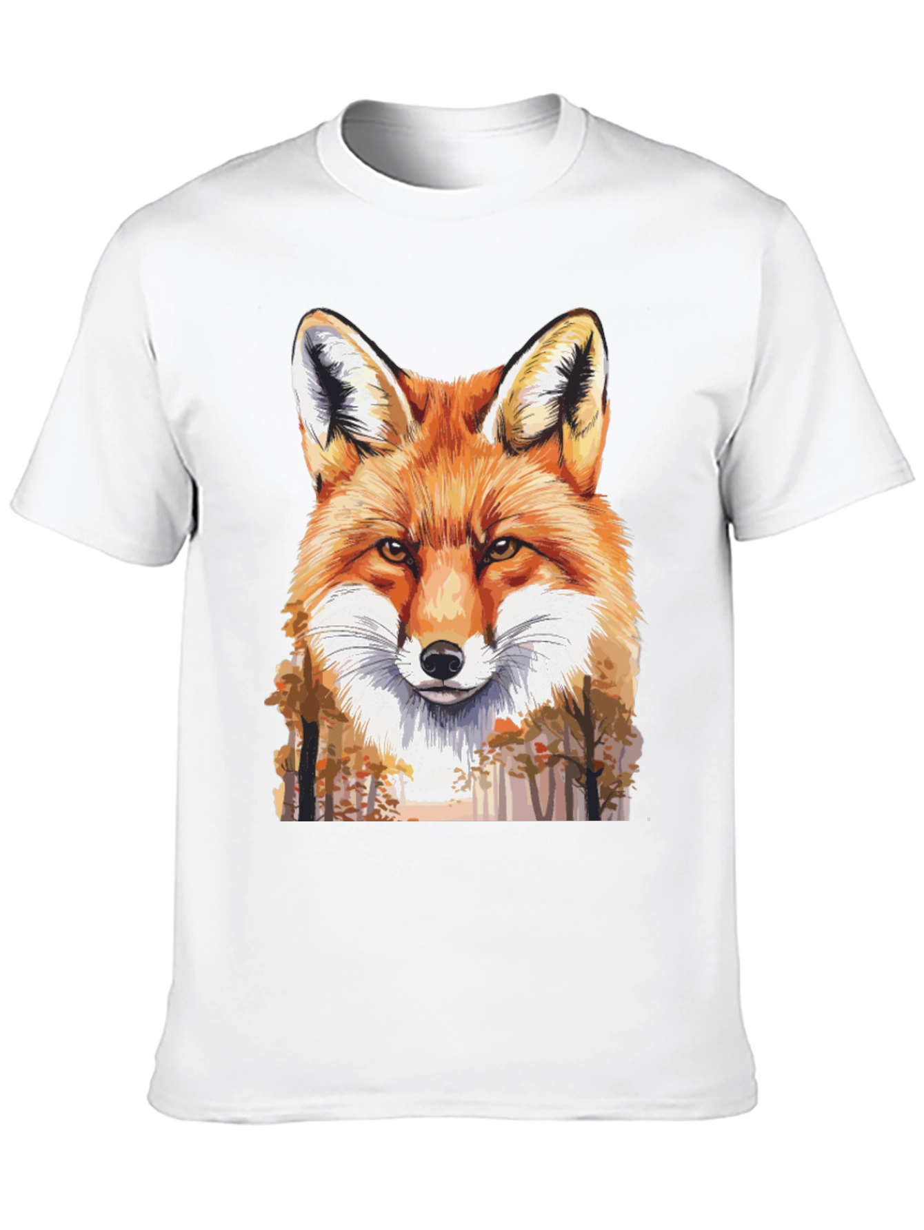 Fox Graphic Print Black T-Shirt