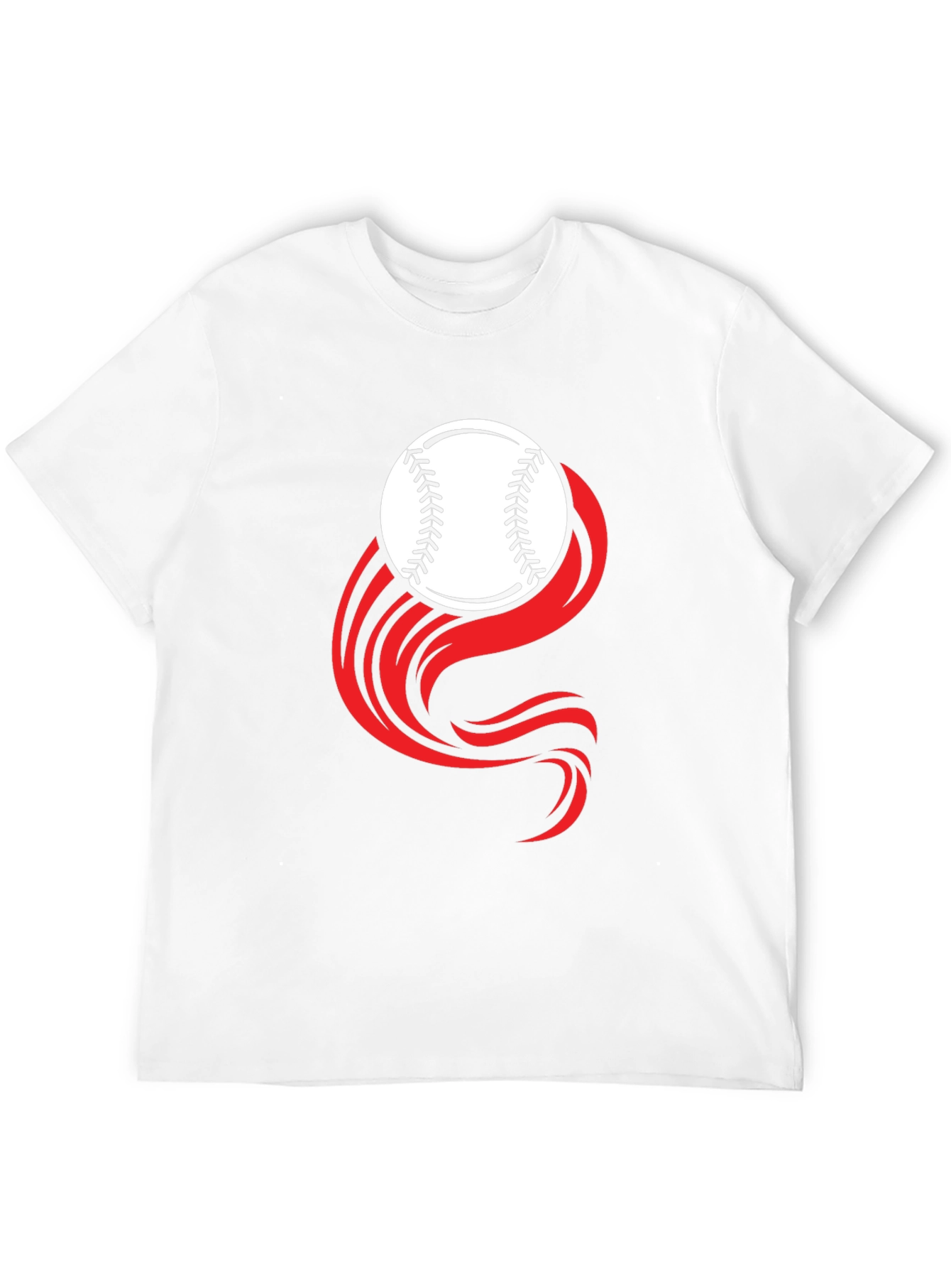 Baseball Graphic Tee - Black Cotton Blend