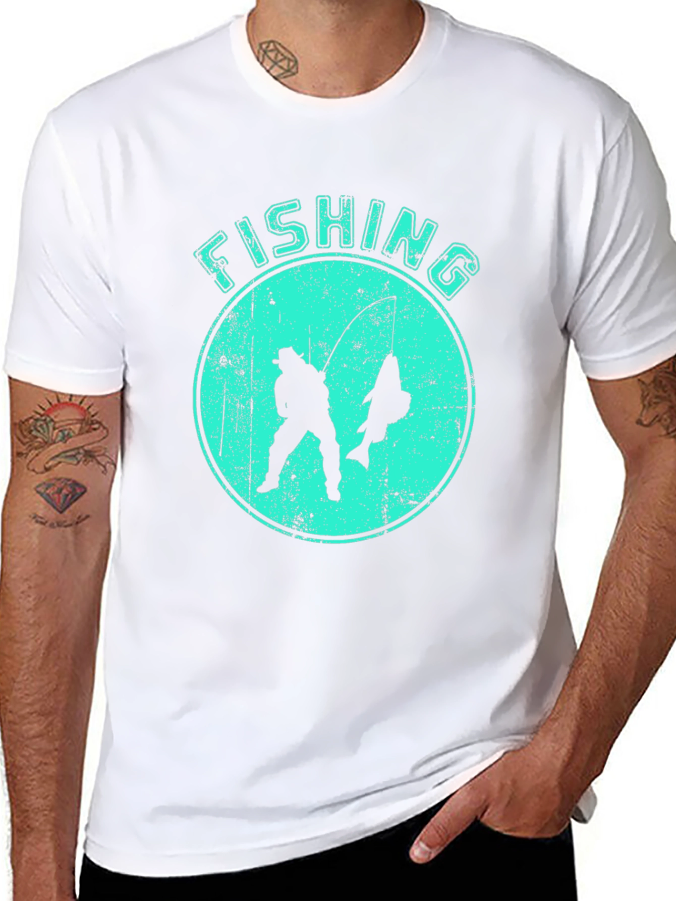 Fishing T-Shirt - Silhouette Design