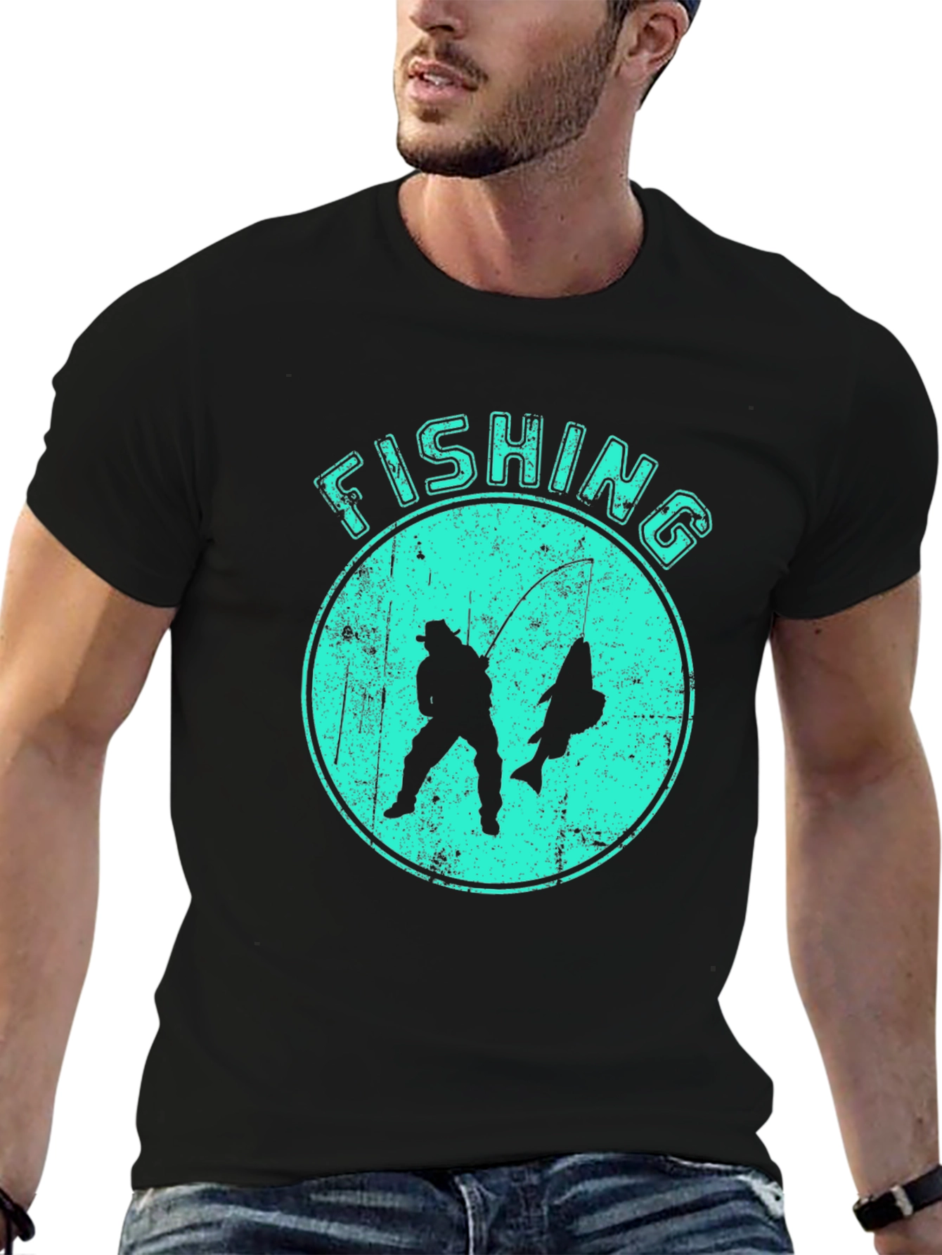 Fishing T-Shirt - Silhouette Design