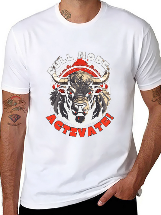 Bull Mode Activate Graphic Tee - Black Cotton T-Shirt