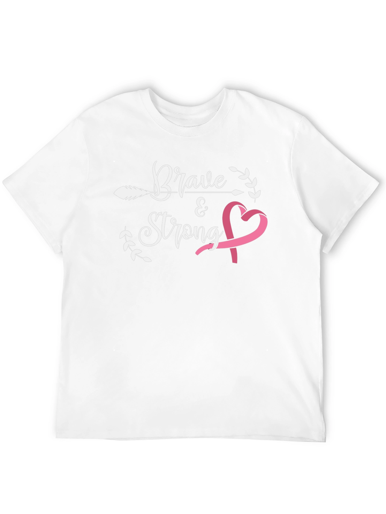 Brave & Strong Ribbon Graphic Tee - Black