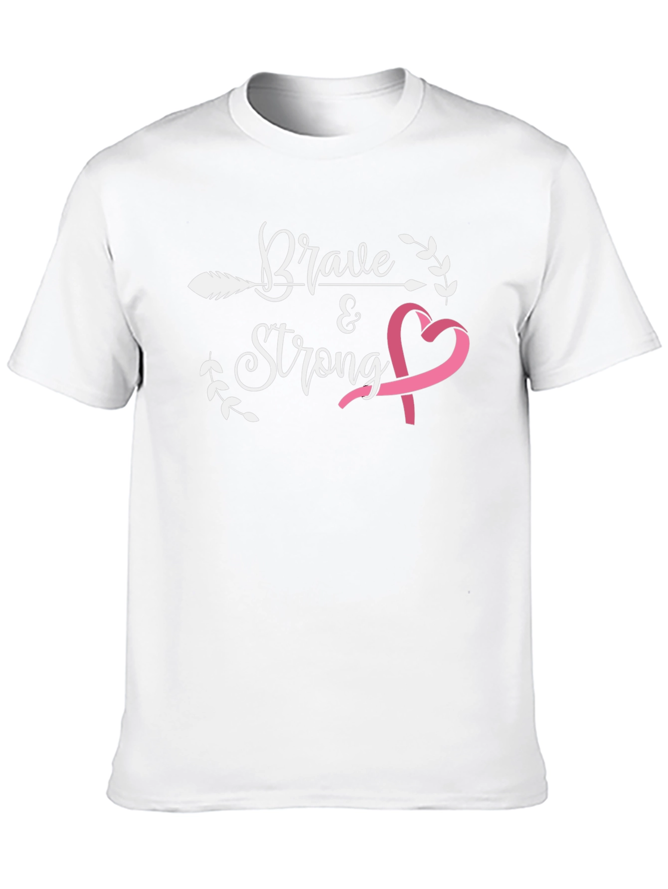 Brave & Strong Ribbon Graphic Tee - Black