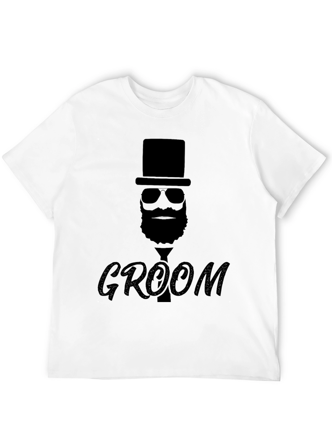 Groom Top Hat Bearded Man T-Shirt