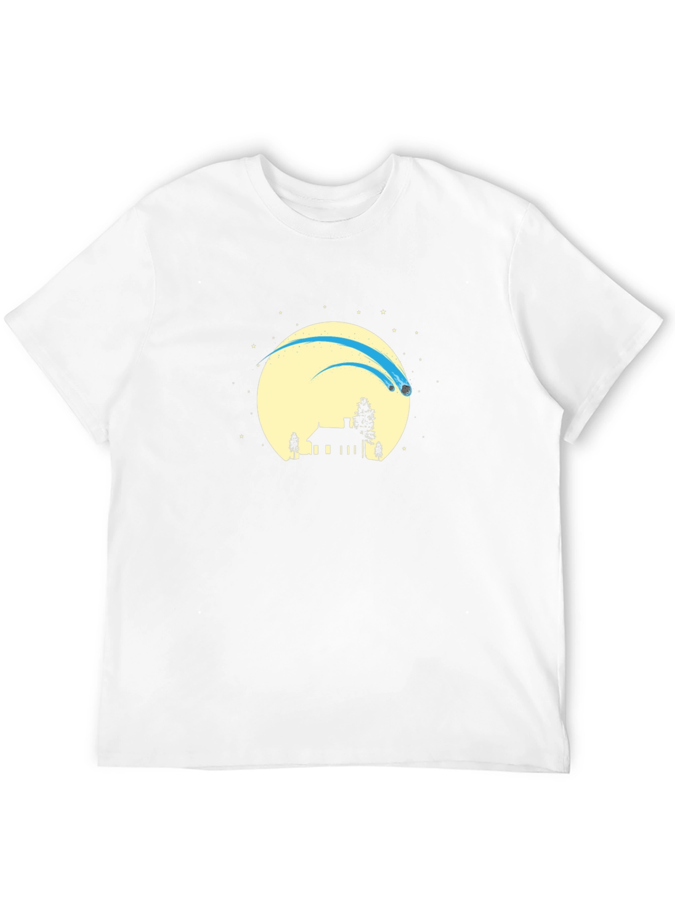 Silhouette Comet Moon Black T-Shirt