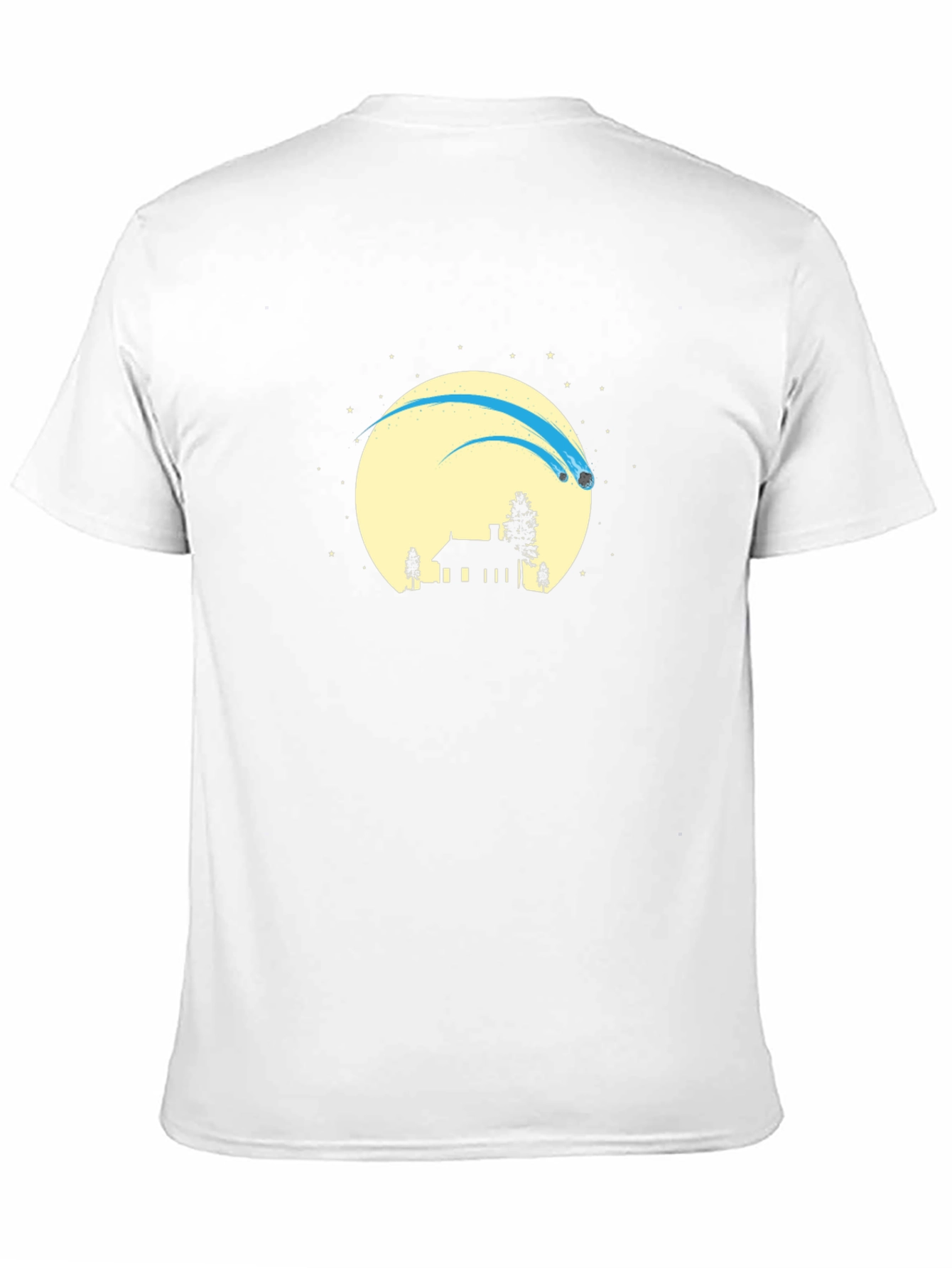 Silhouette Comet Moon Black T-Shirt